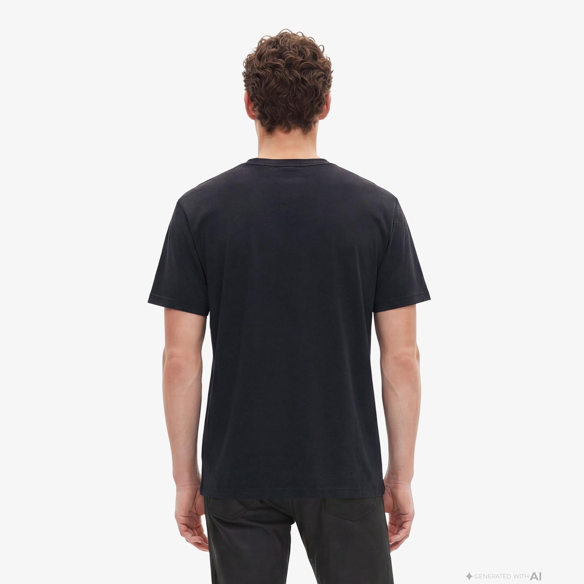 THE KOOPLES ERKEK BİSİKLET YAKA KISA KOLLU SİYAH T-SHIRT