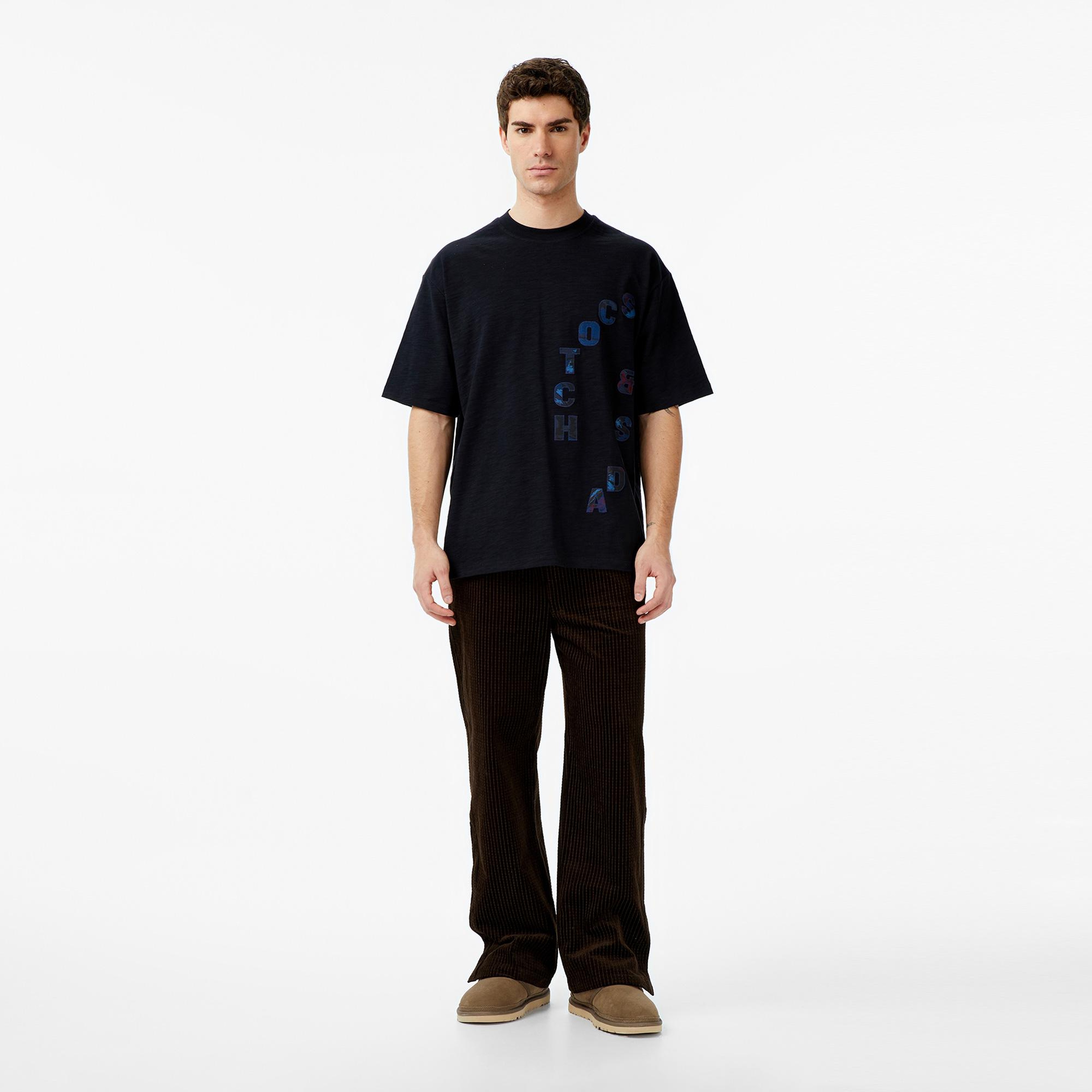 Scotch&Soda Loose Fit Applique Erkek Lacivert T-Shirt