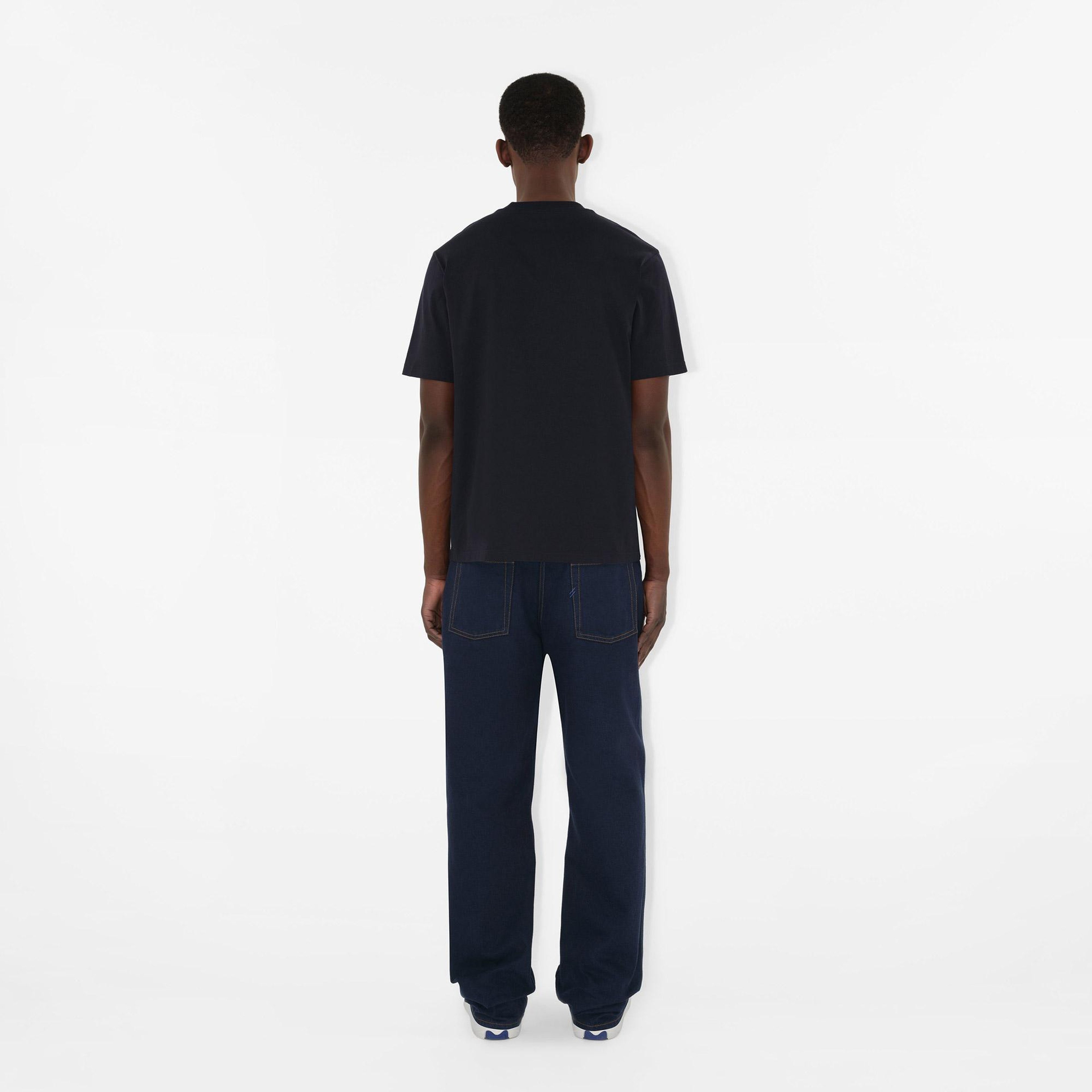 Burberry Parker Cotton Erkek Lacivert T-Shirt