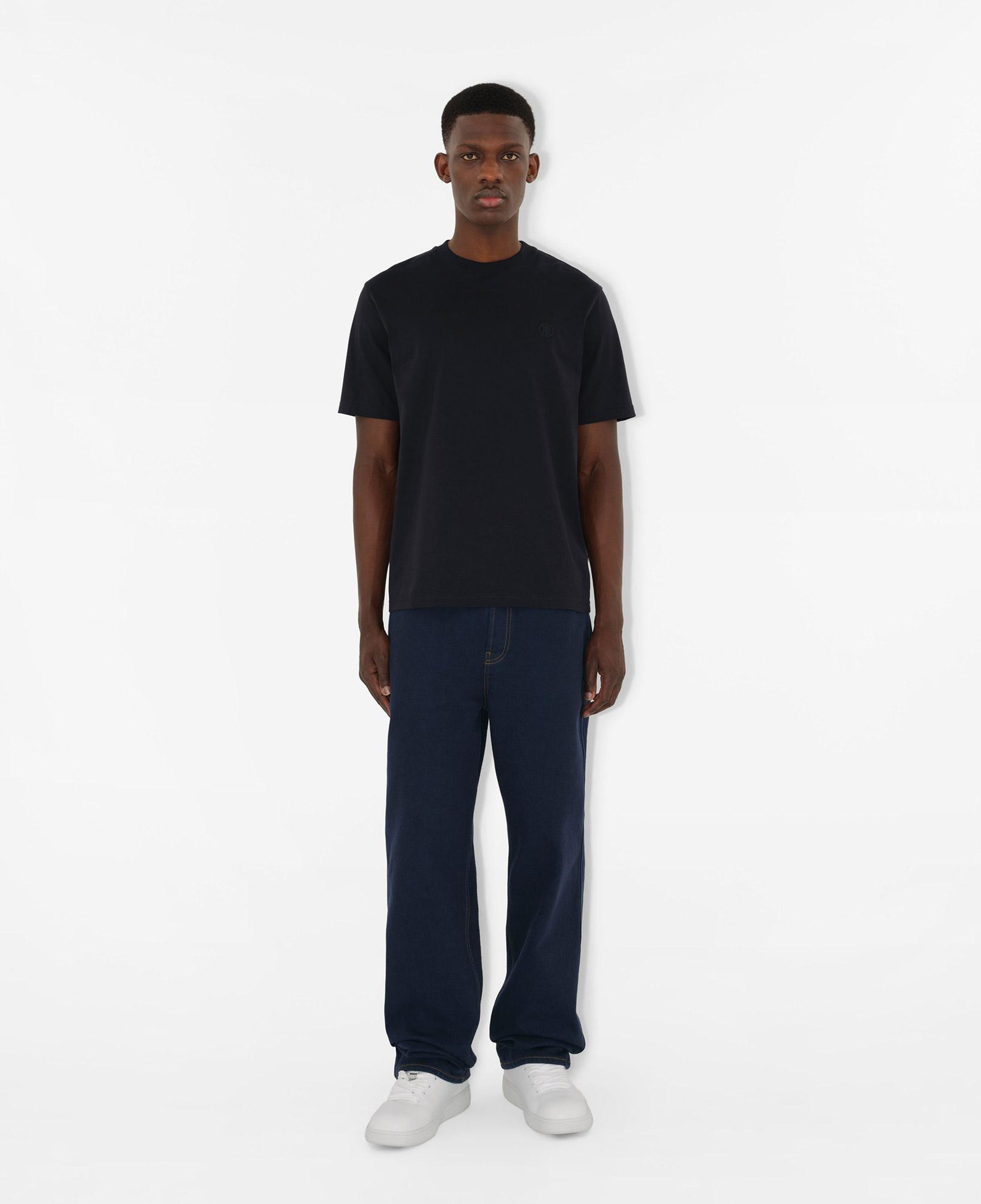 Burberry Parker Cotton Erkek Lacivert T-Shirt