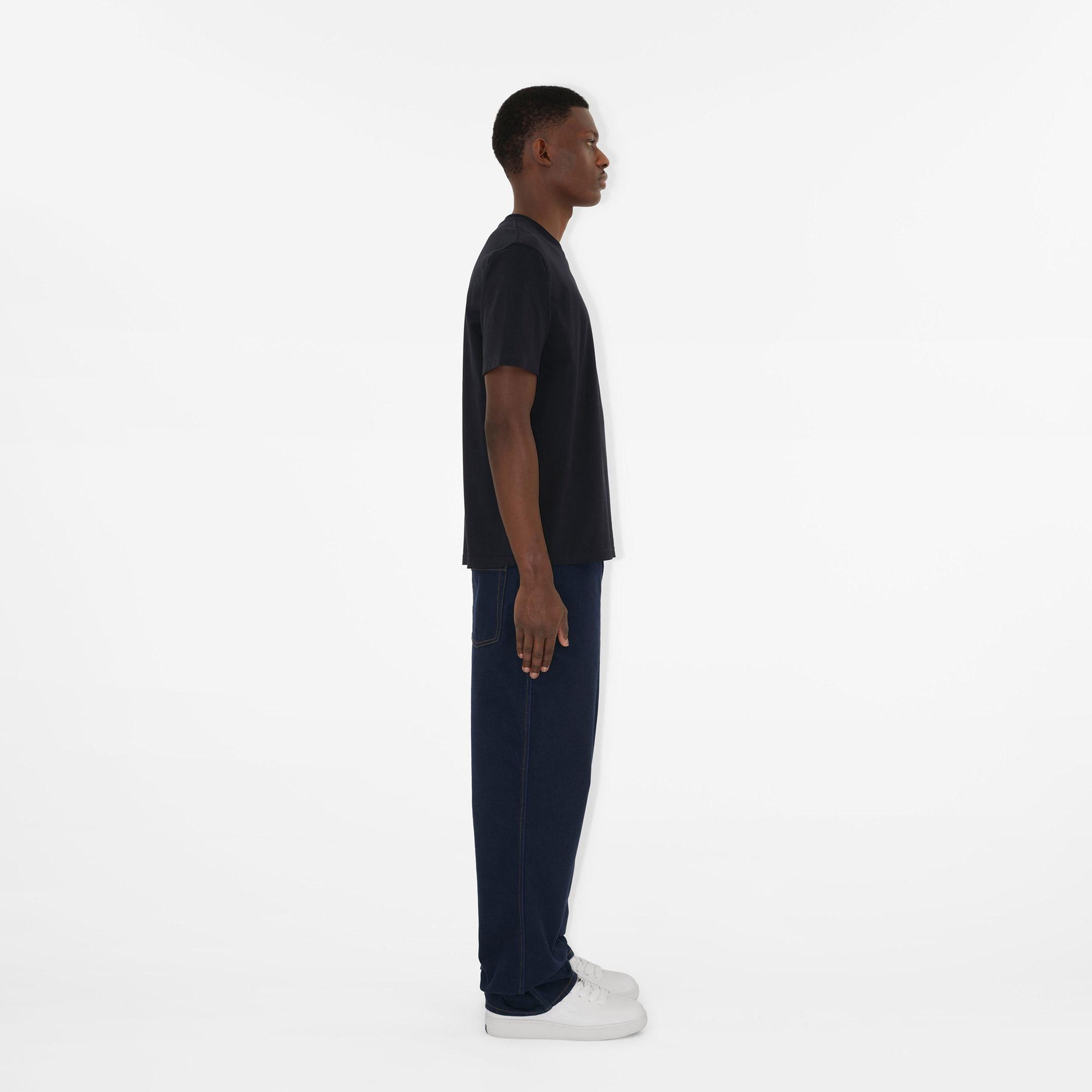 Burberry Parker Cotton Erkek Lacivert T-Shirt