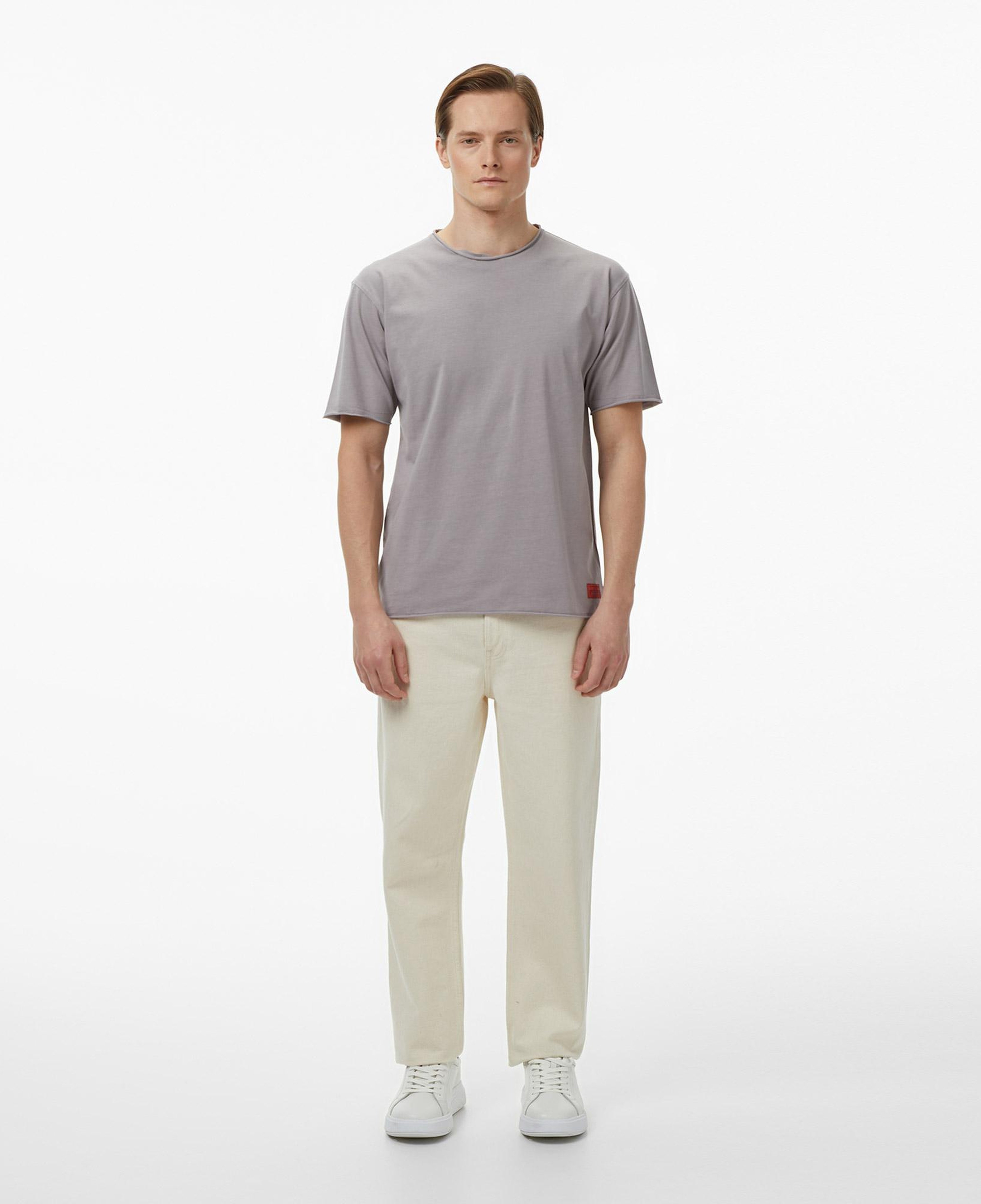 Scotch&Soda Raw Edge Erkek Gri T-Shirt