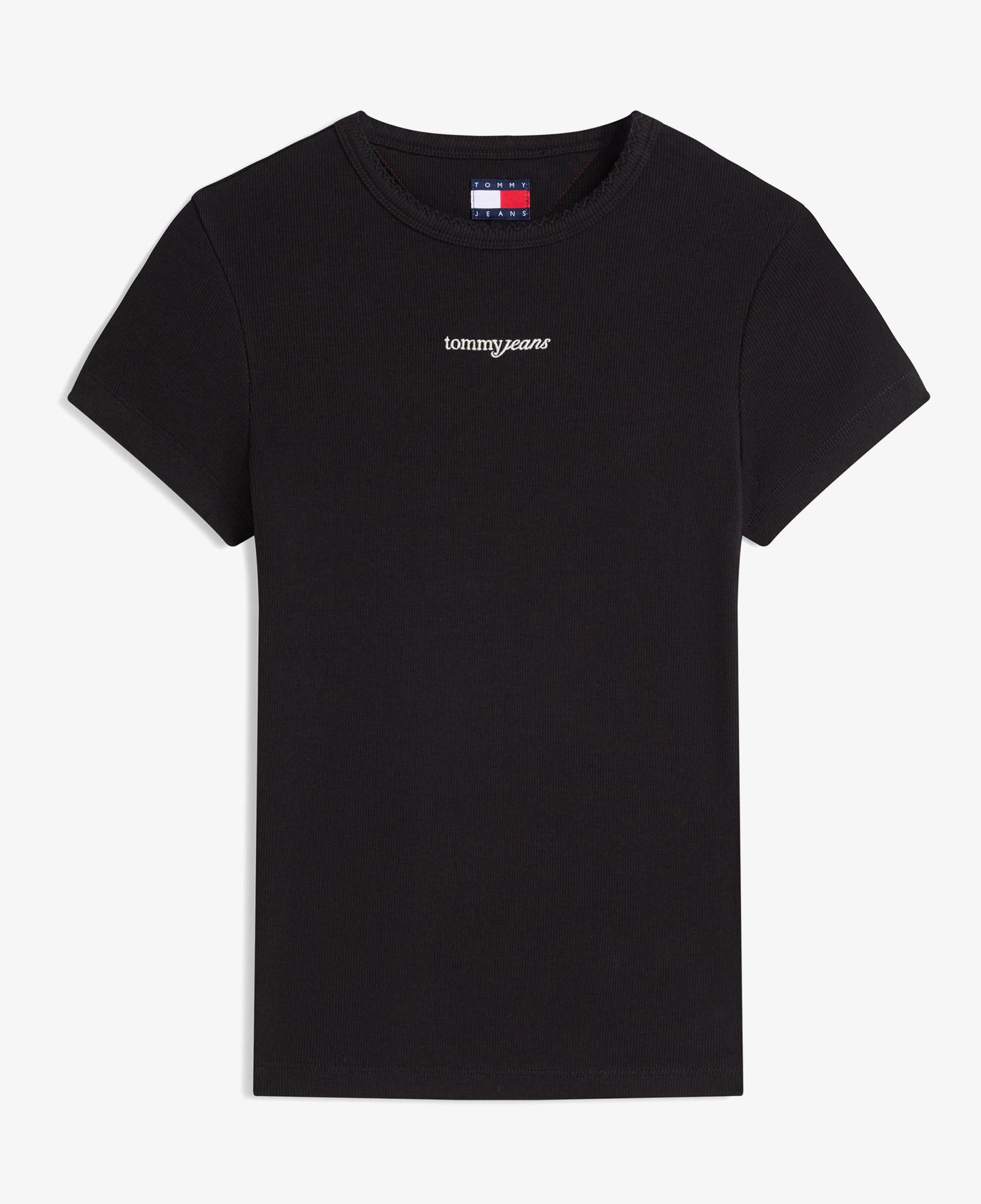 Tommy Hilfiger Slim Script Kadın Siyah T-Shirt