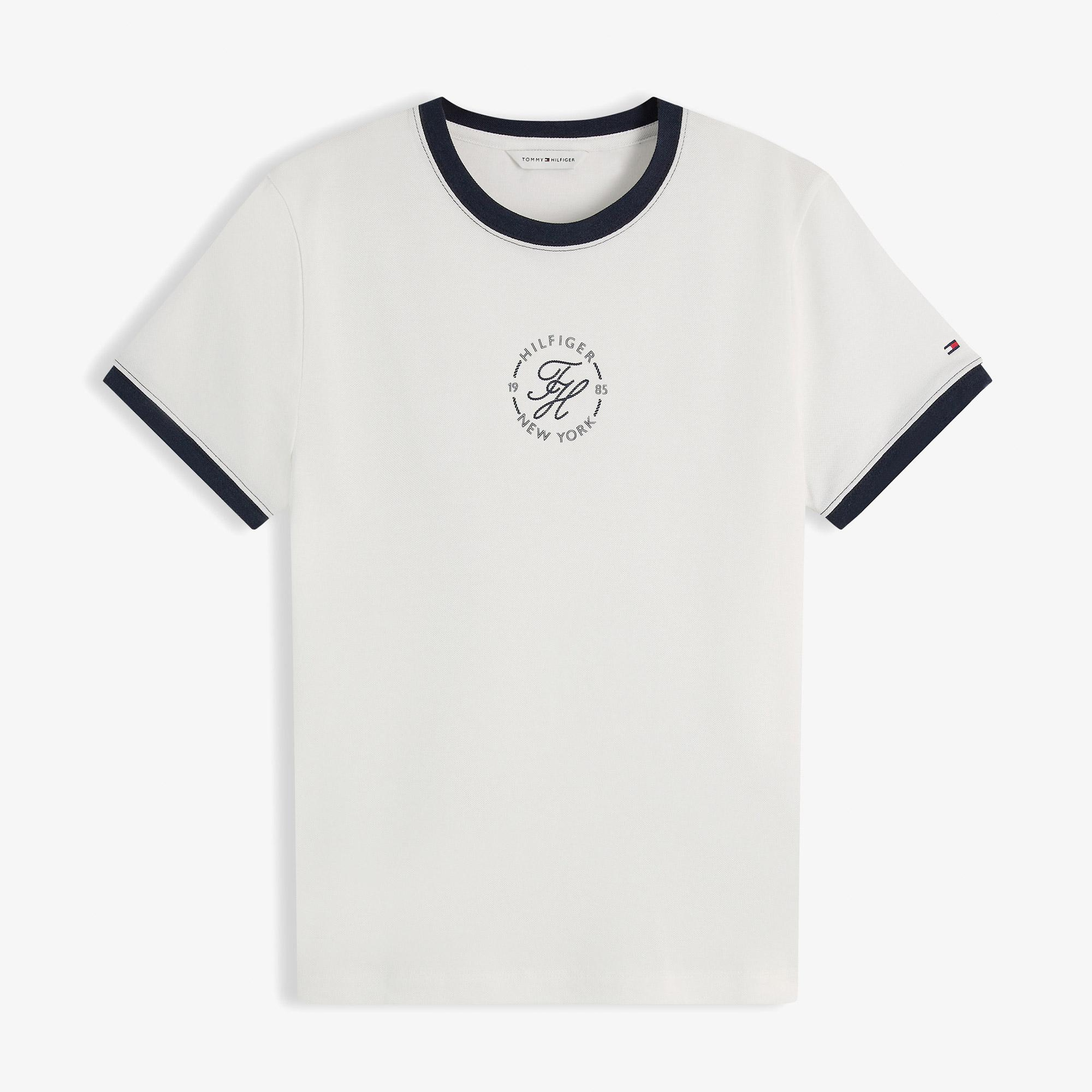Tommy Hilfiger Roundal Kadın Beyaz T-Shirt