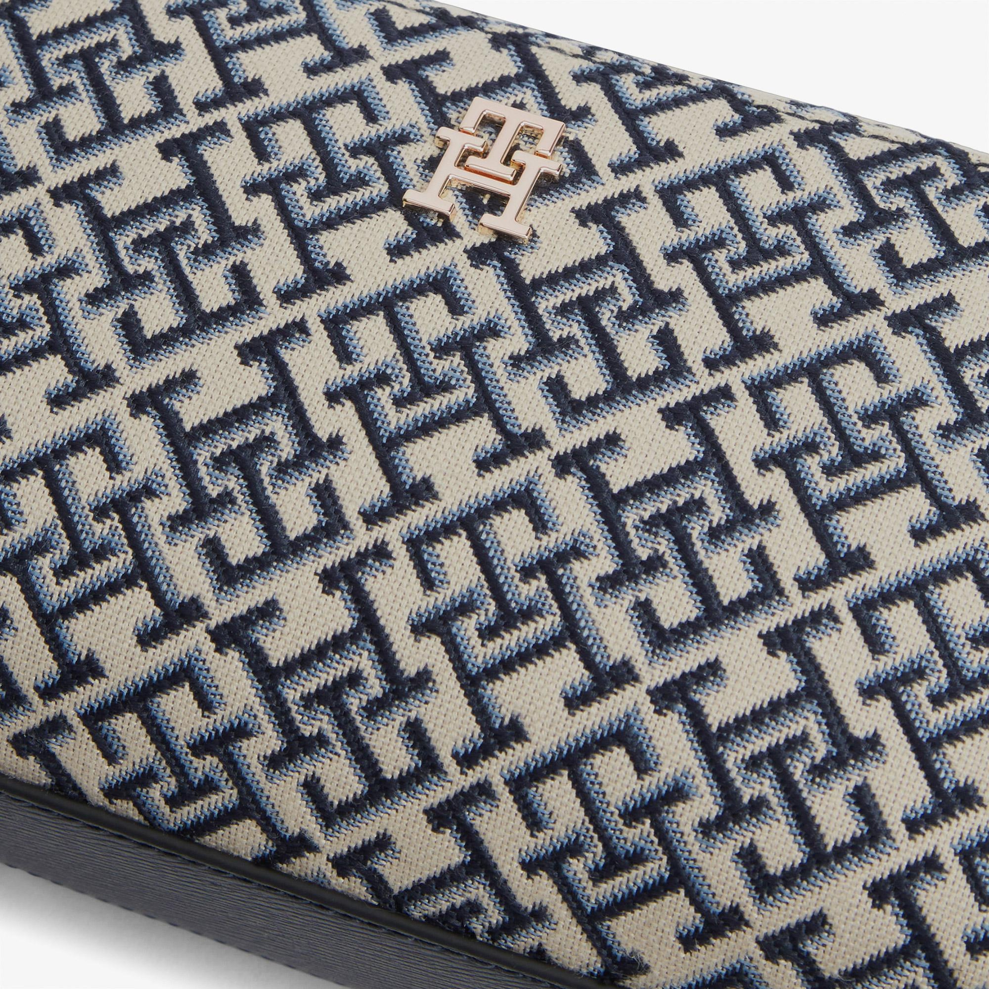 Tommy Hilfiger Grace Jacquard Kadın Mavi El Çantası