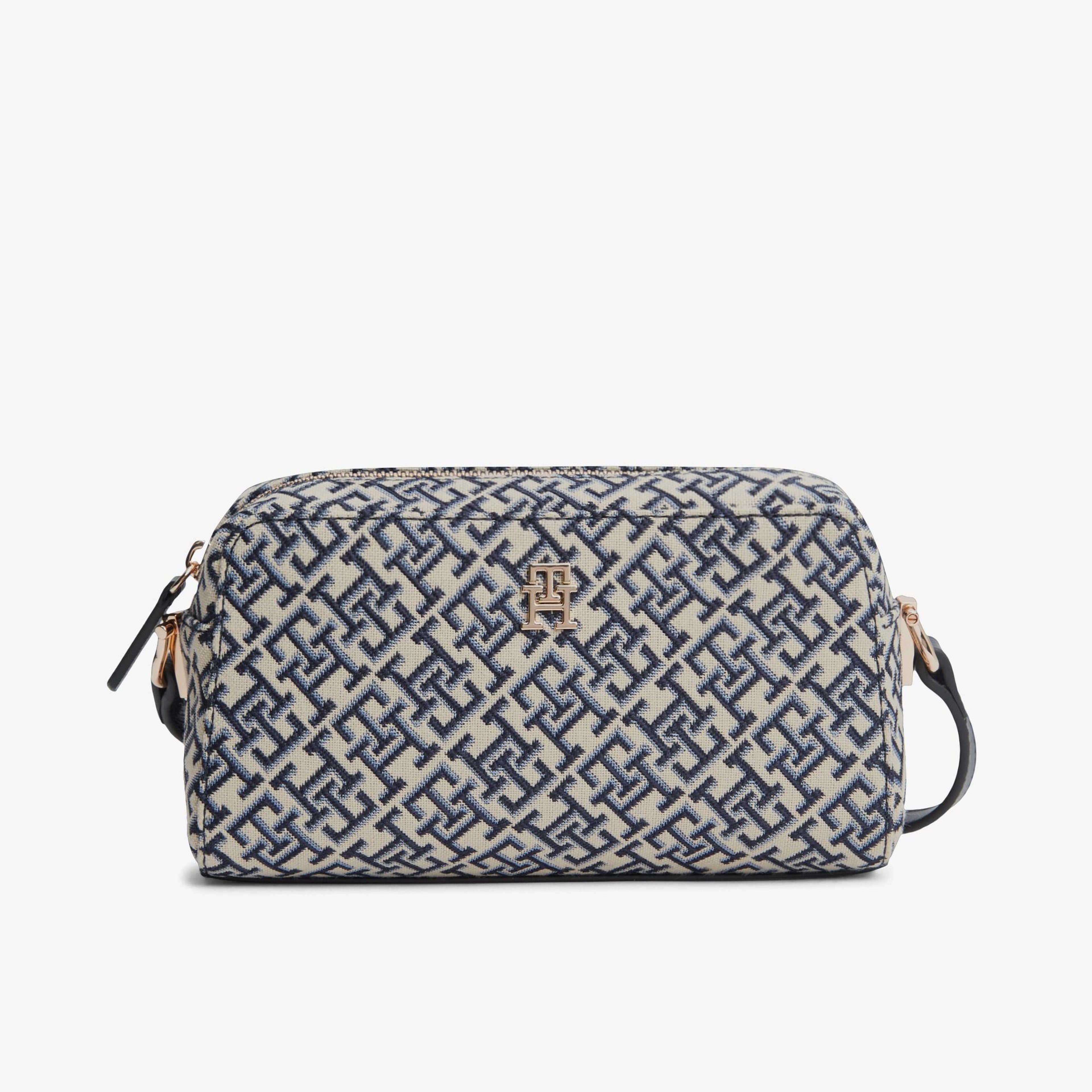 Tommy Hilfiger Grace Jacquard Kadın Mavi El Çantası