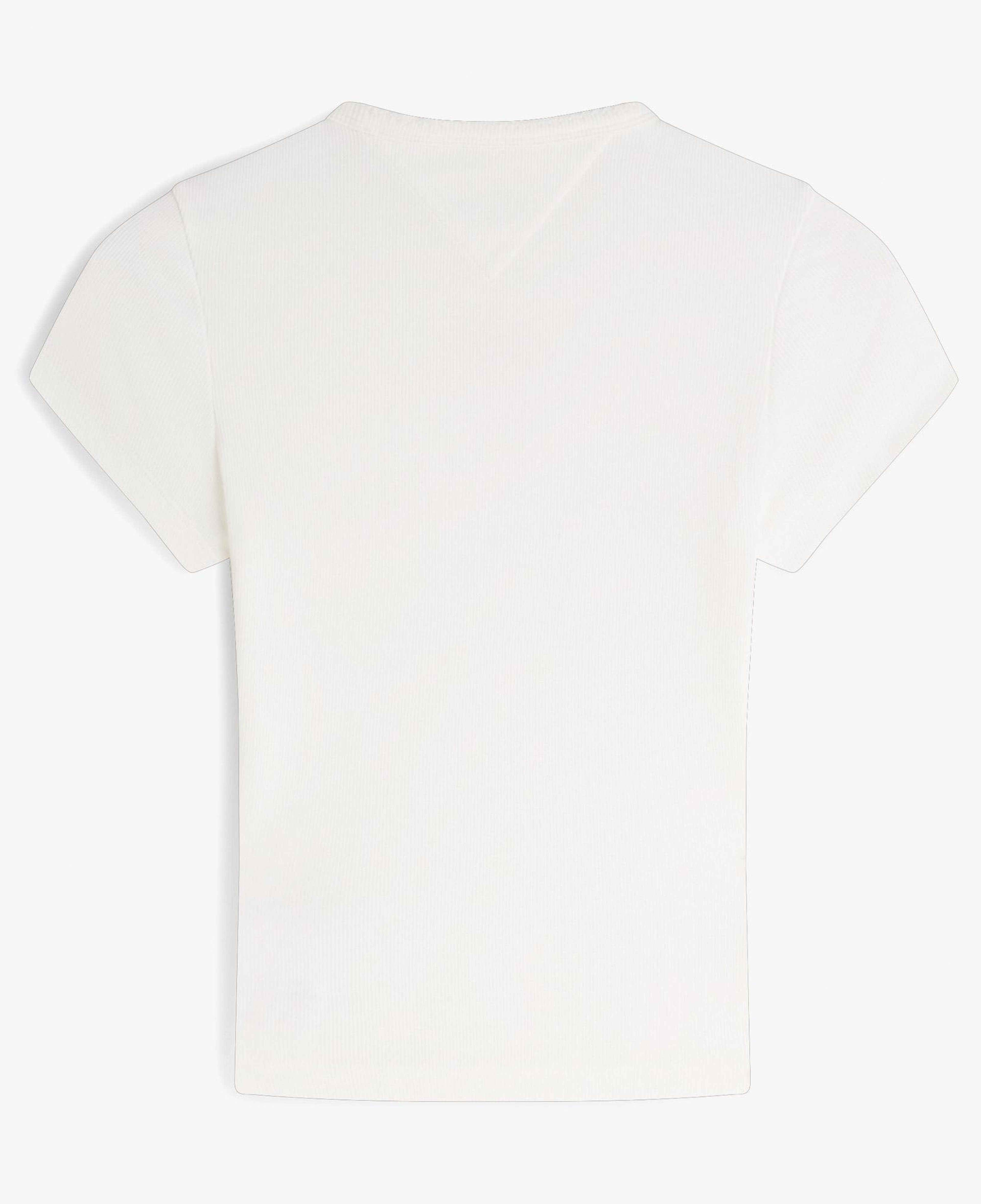 Tommy Hilfiger Slim Script Kadın Beyaz T-Shirt