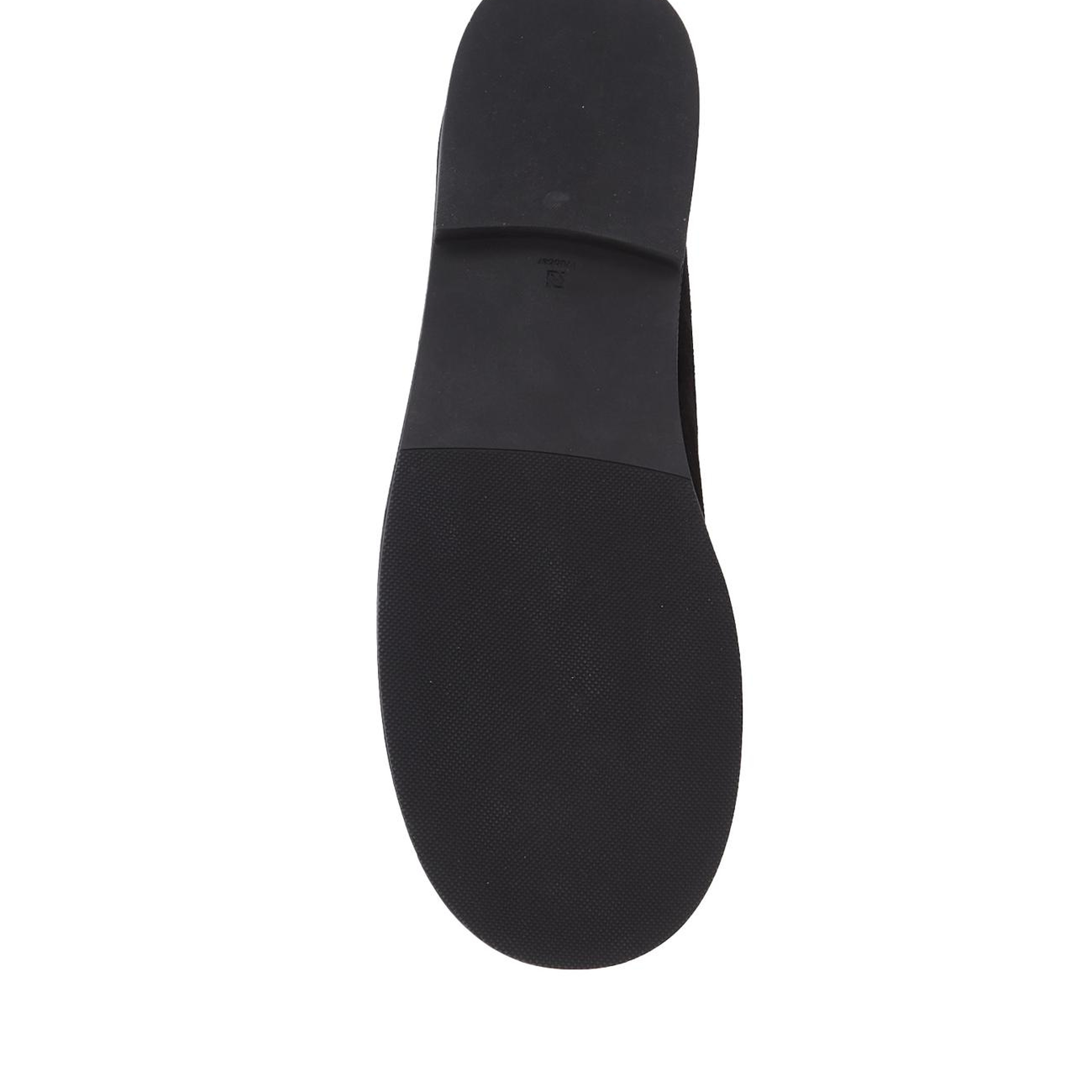 Divarese Kadın Siyah Taşlı Püskül Detaylı Süet Loafer