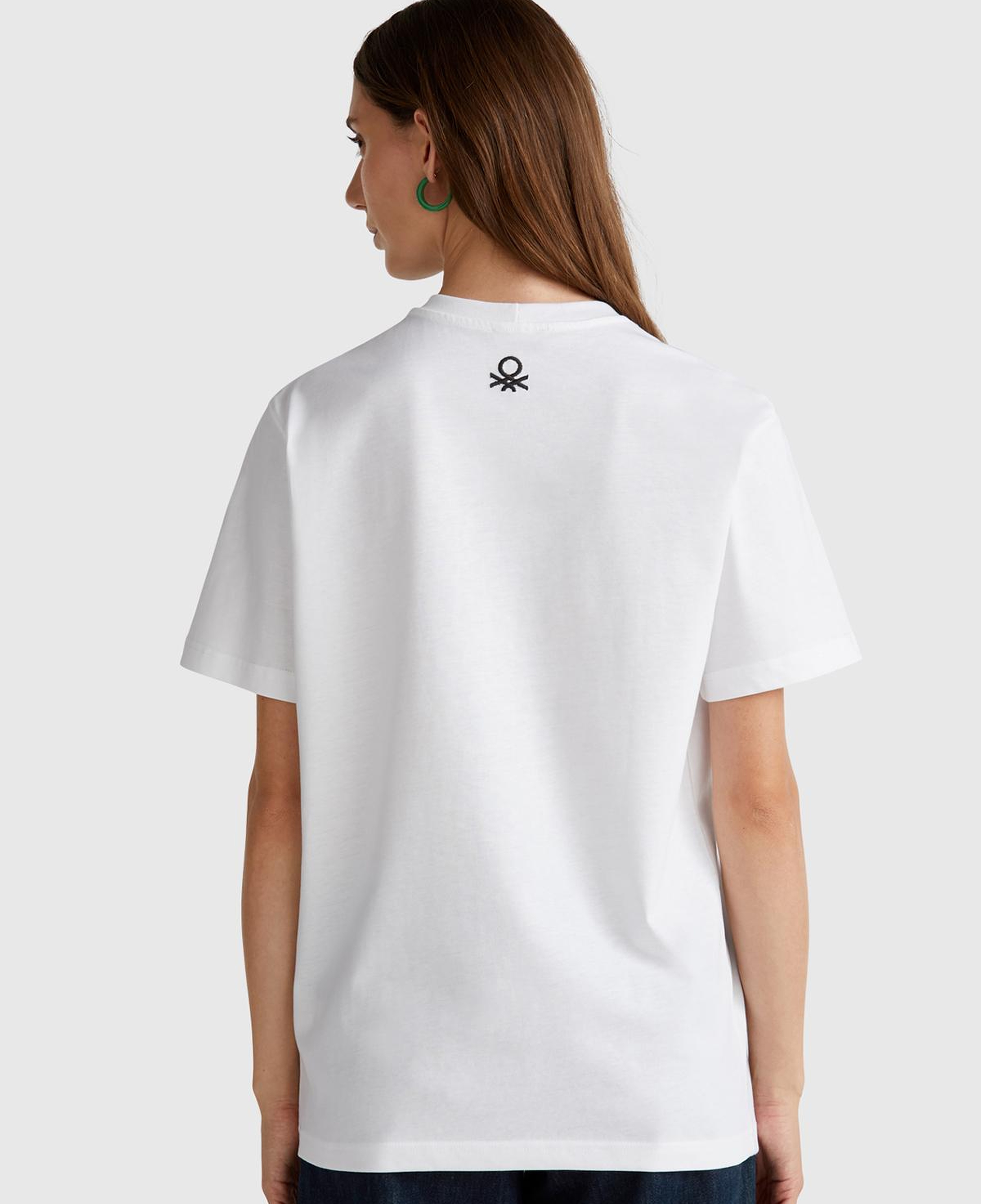 Unisex Beyaz Karışık %100 Koton Oliviero Toscani Fotoğraf Baskılı T-Shirt