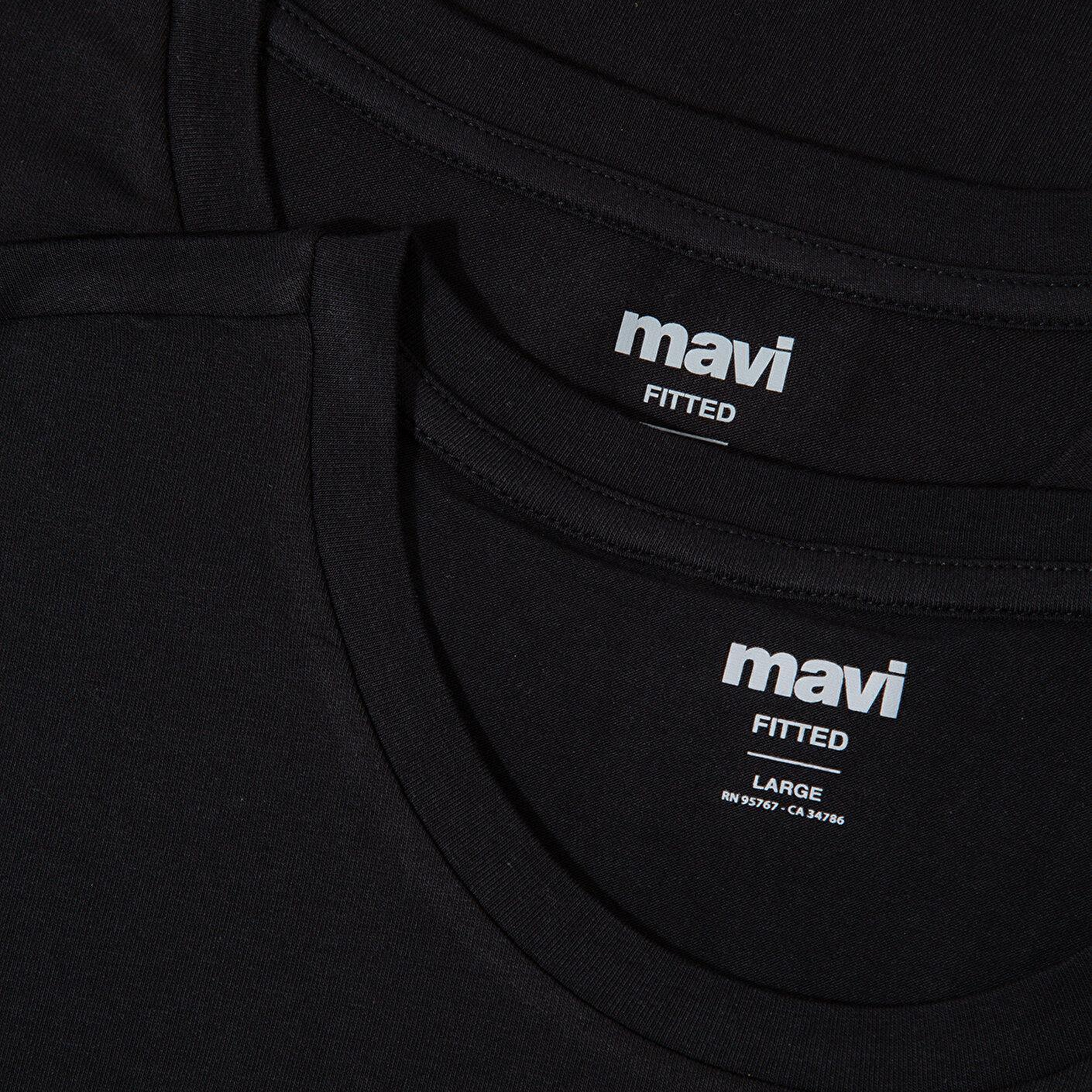 Mavi 2li Uzun Kollu Erkek Basic Tişört Fitted / Vücuda Oturan Kesim 0612314-900