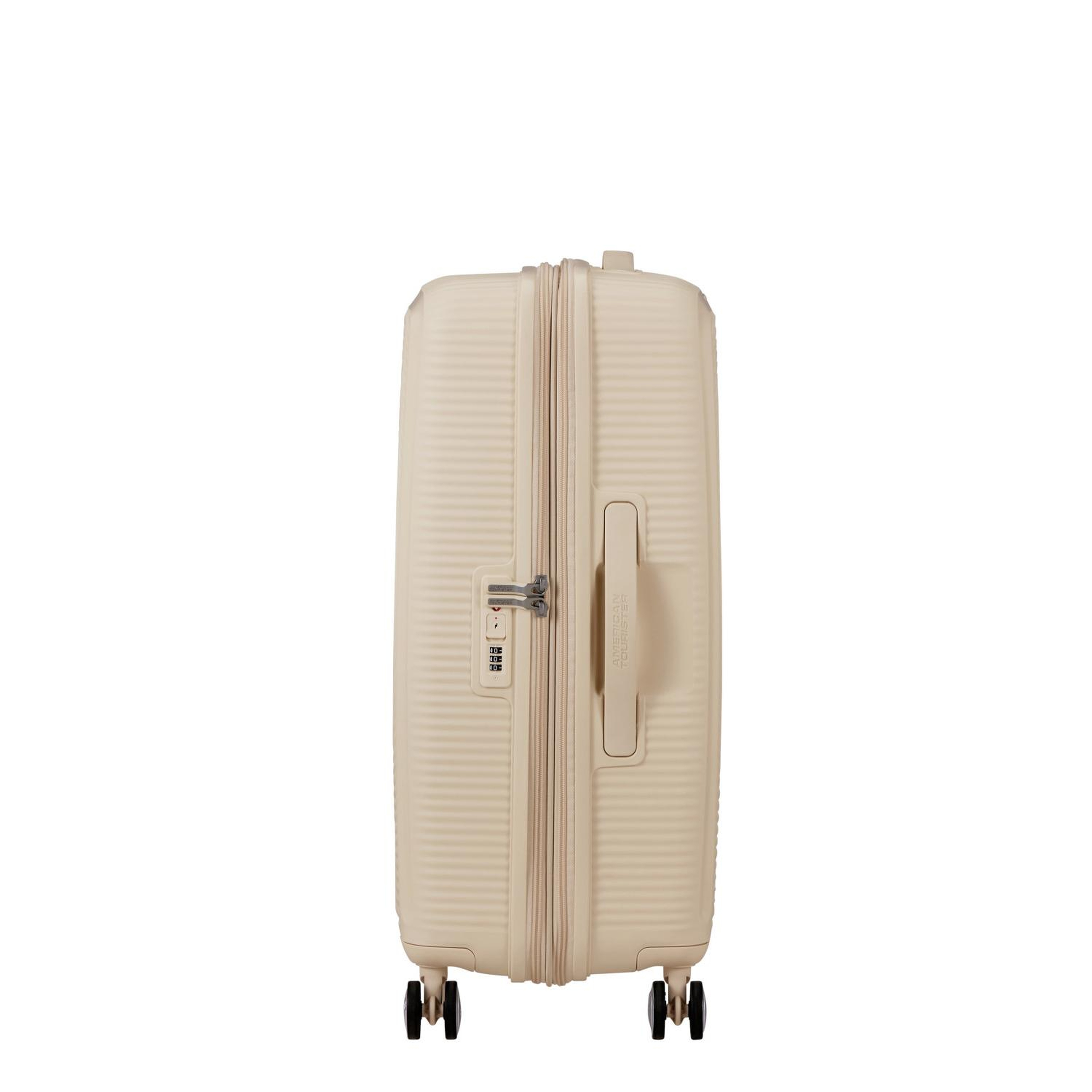 American Tourister Soundbox Krem 67/24 Körüklü Orta Boy Sert Valiz