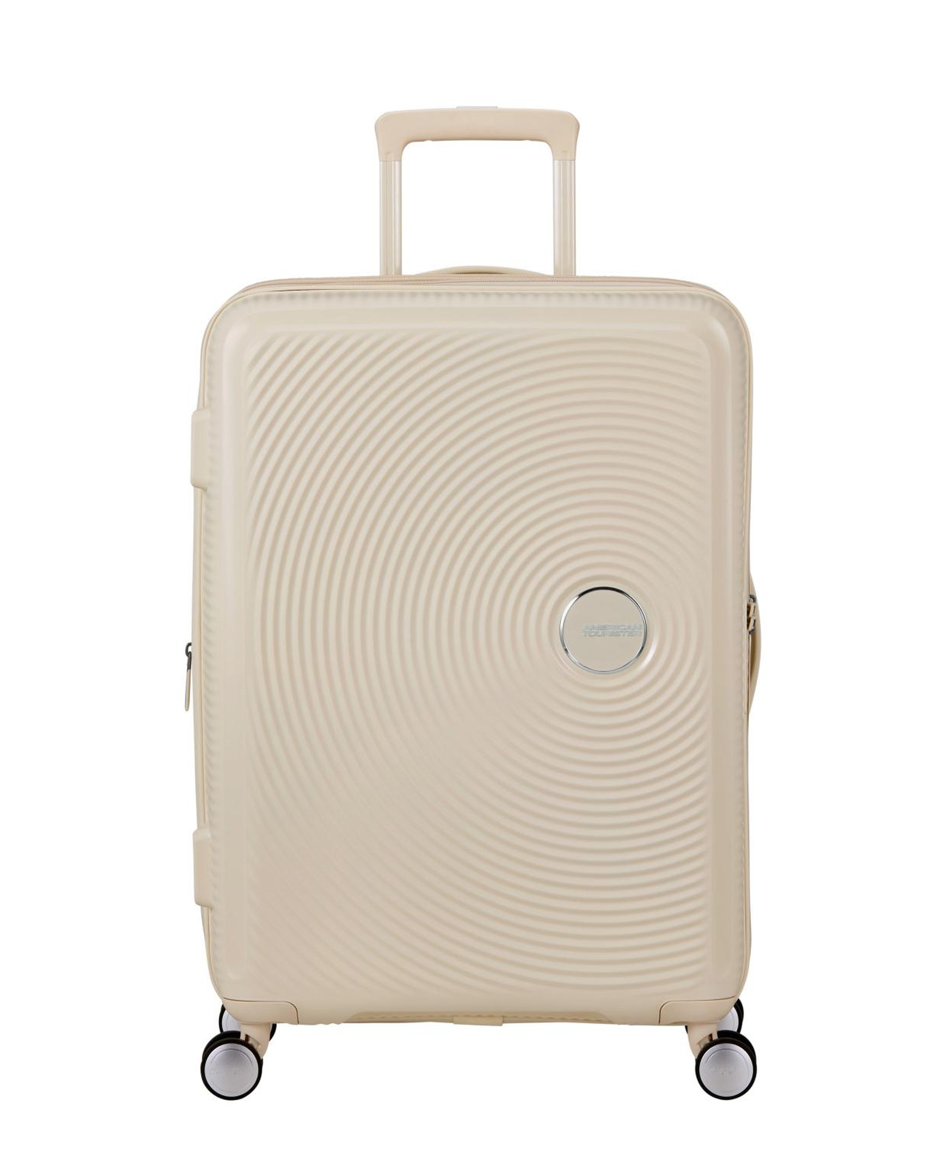 American Tourister Soundbox Krem 67/24 Körüklü Orta Boy Sert Valiz