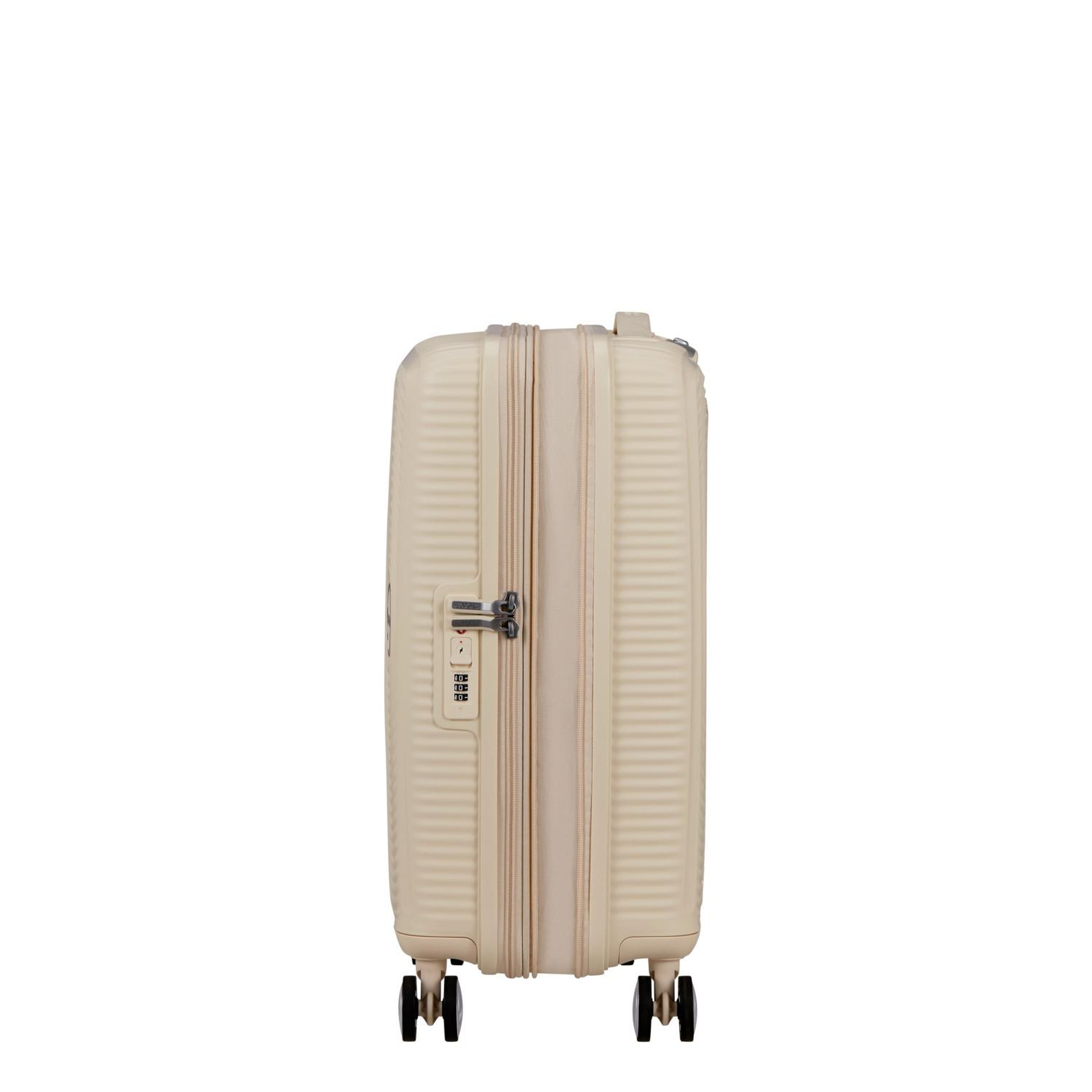 American Tourister Soundbox Krem 55/20 Körüklü Kabin Boy Sert Valiz