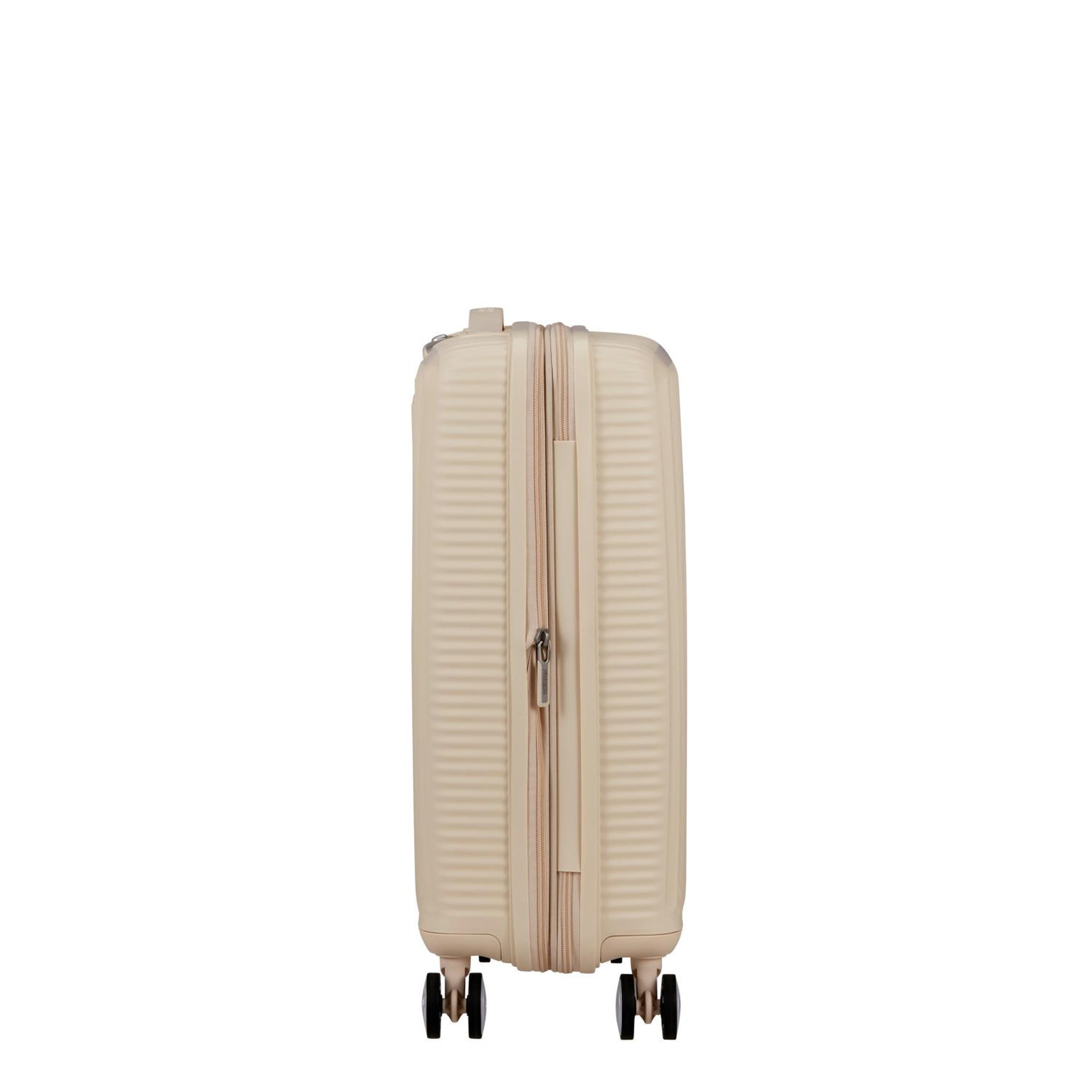 American Tourister Soundbox Krem 55/20 Körüklü Kabin Boy Sert Valiz
