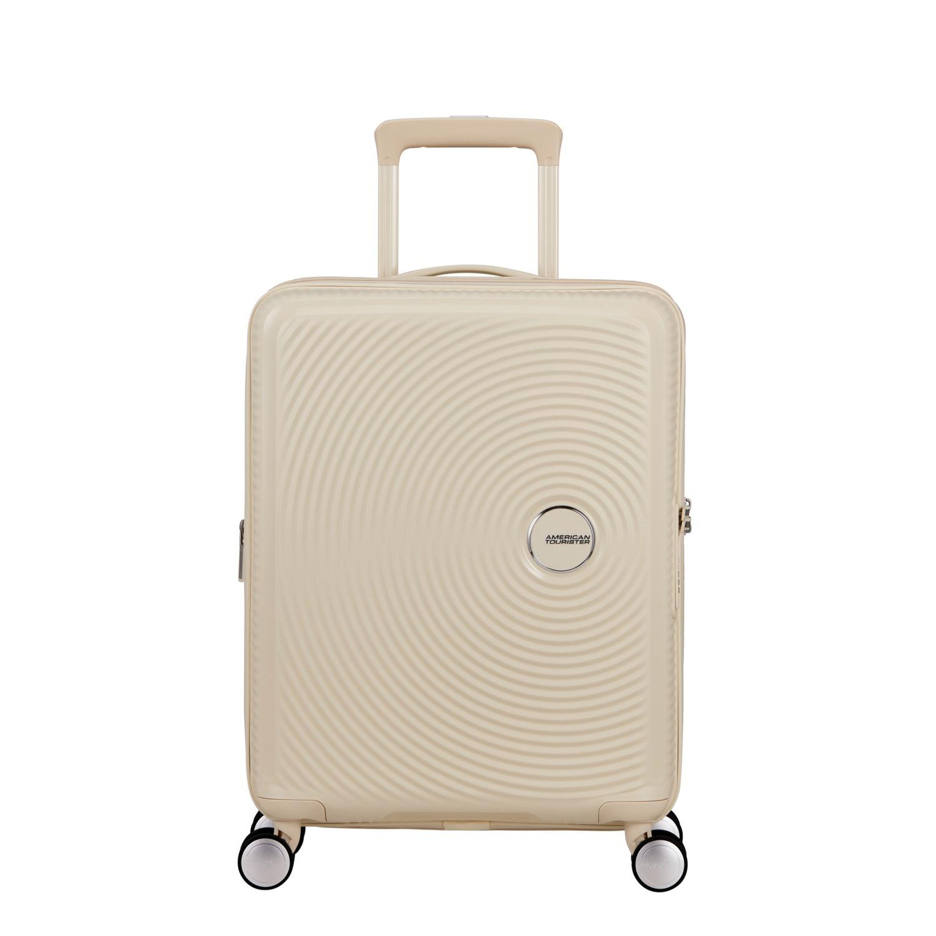 American Tourister Soundbox Krem 55/20 Körüklü Kabin Boy Sert Valiz