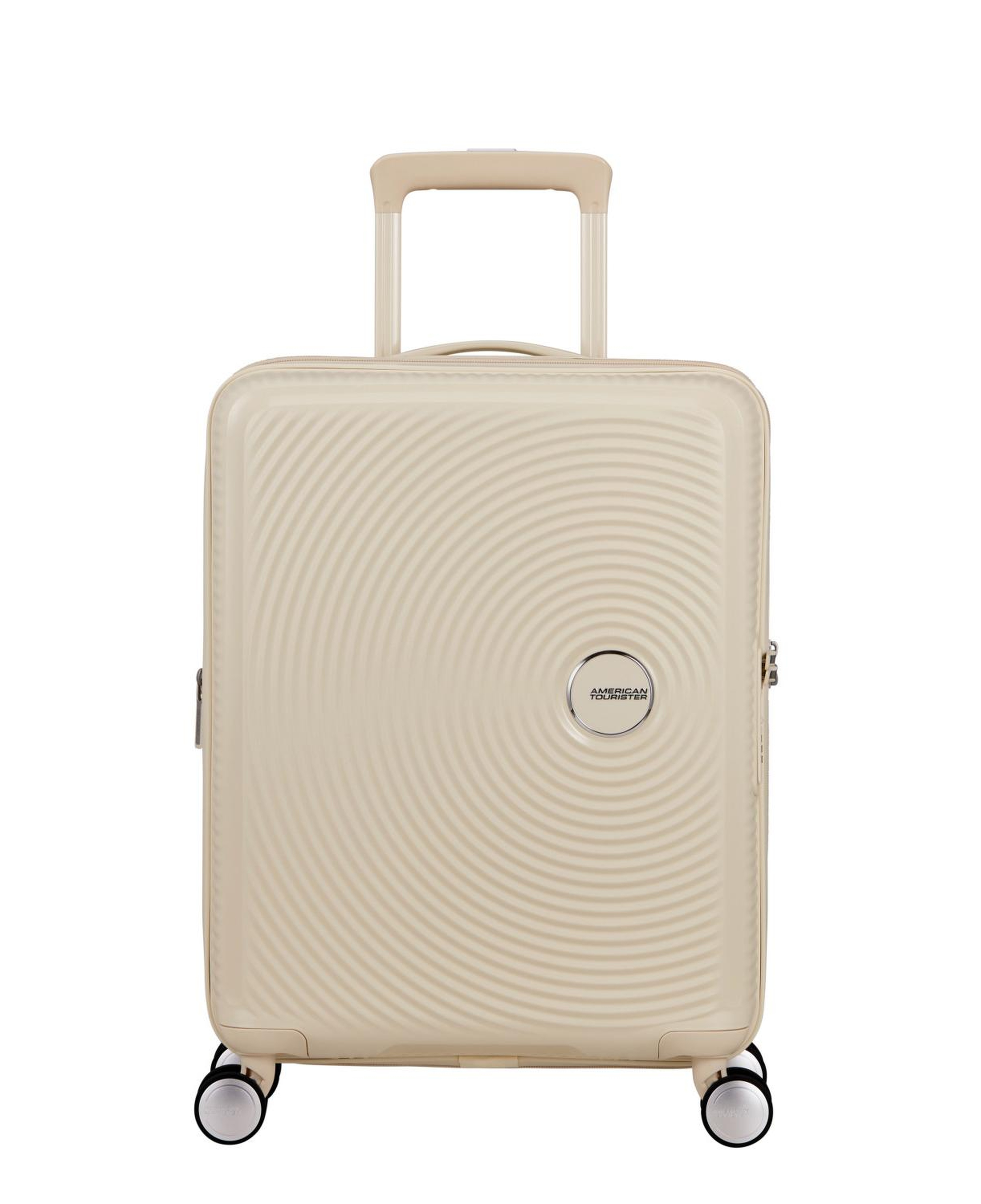 American Tourister Soundbox Krem 55/20 Körüklü Kabin Boy Sert Valiz