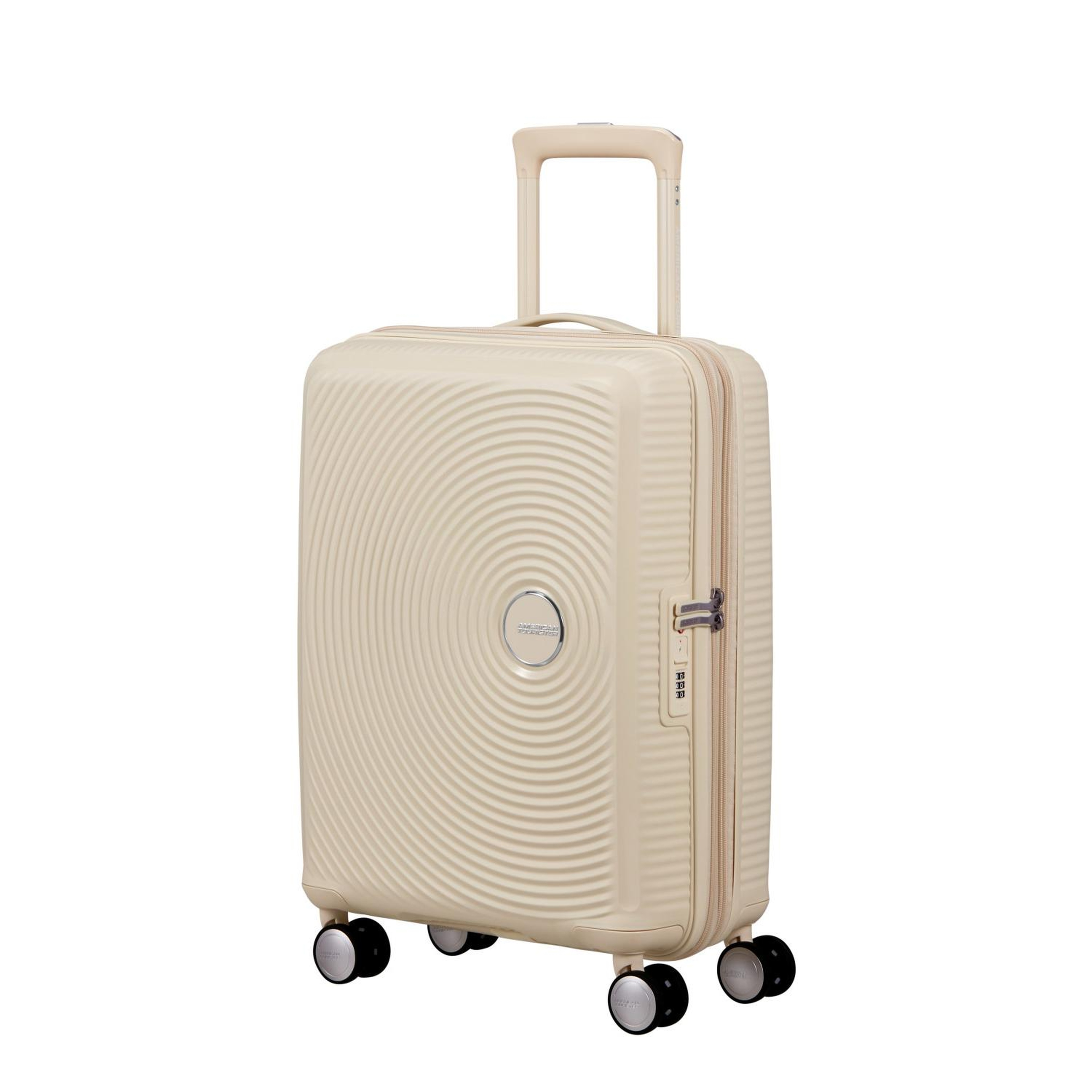 American Tourister Soundbox Krem 55/20 Körüklü Kabin Boy Sert Valiz