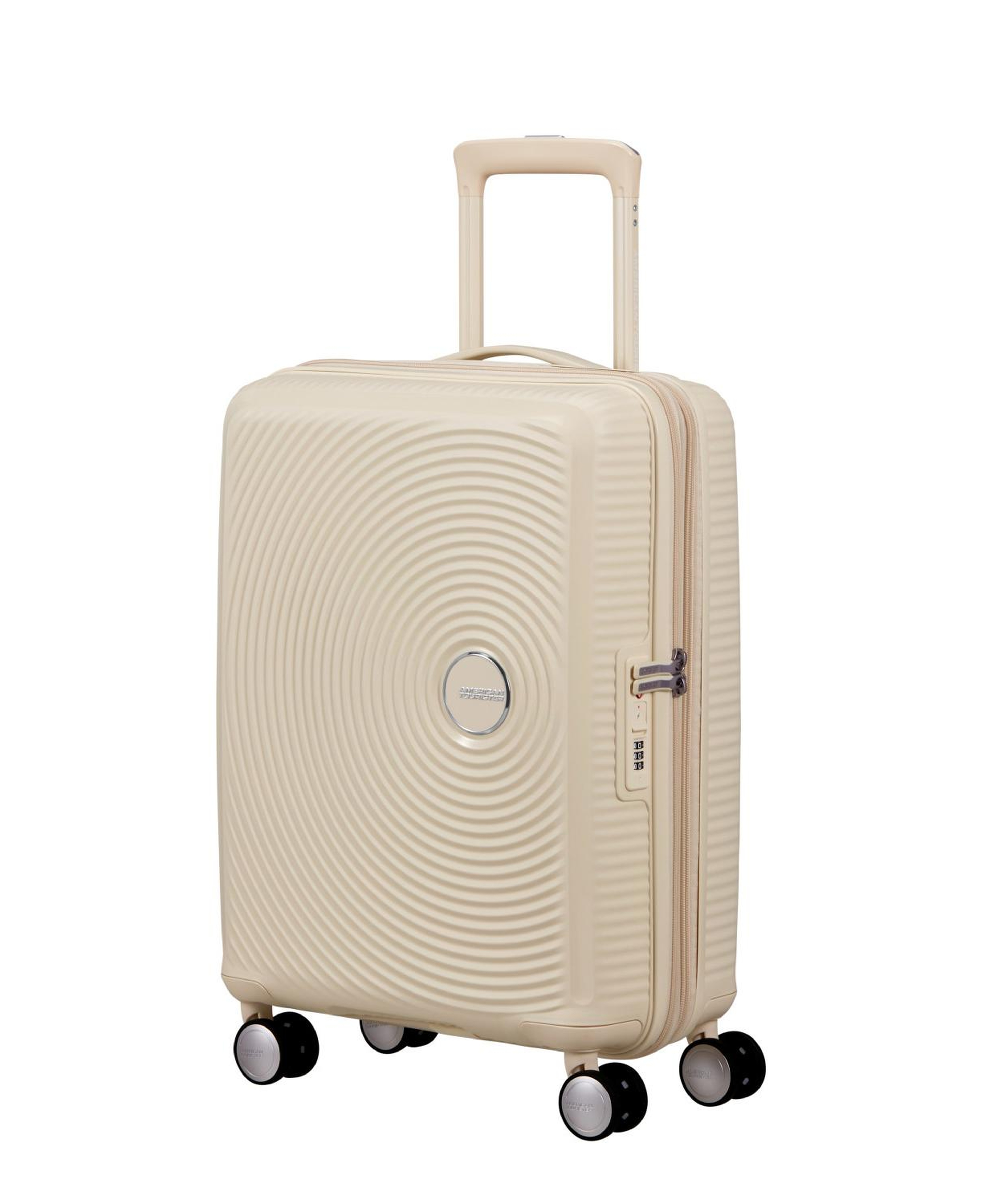 American Tourister Soundbox Krem 55/20 Körüklü Kabin Boy Sert Valiz