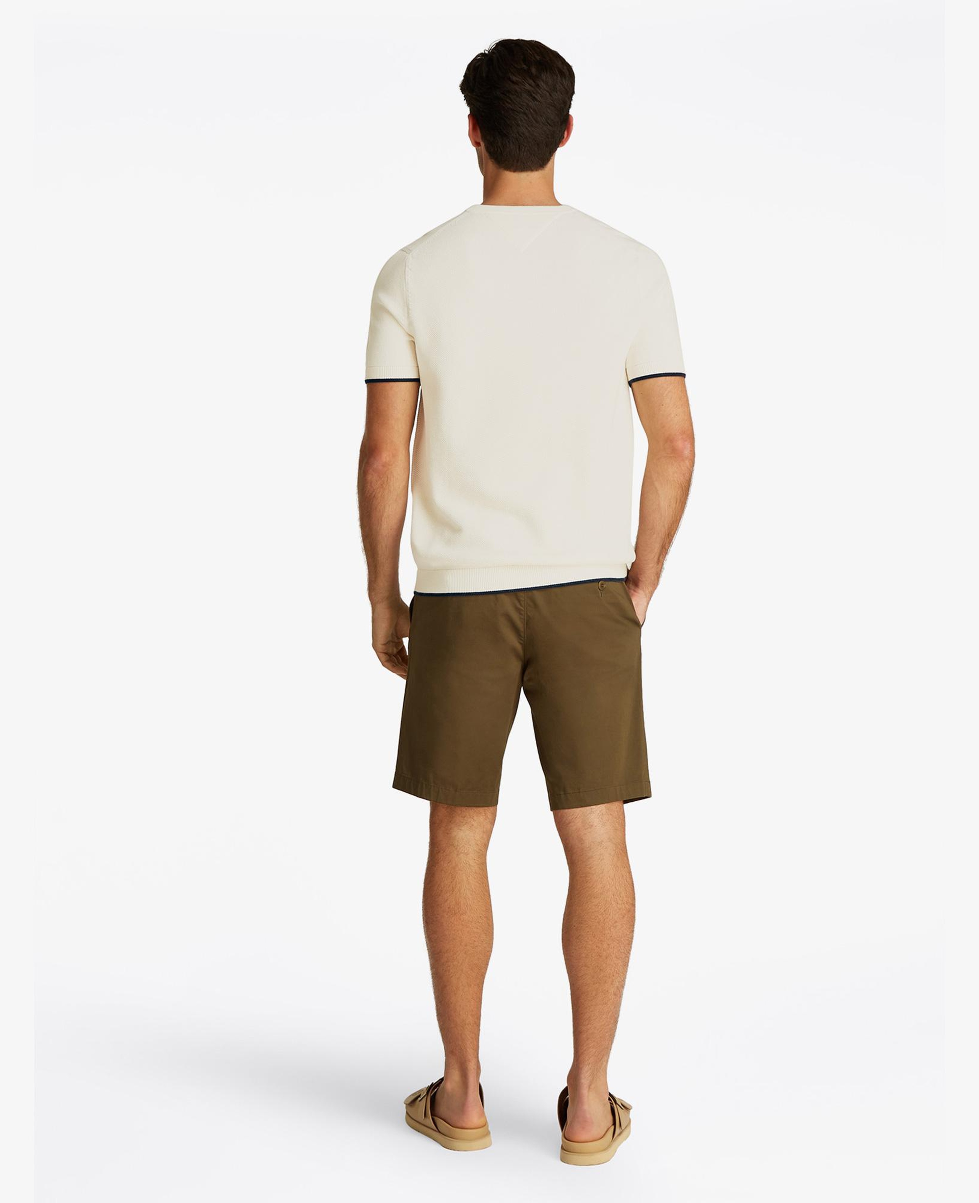 Tommy Hilfiger Tipped Structure Knitted Erkek Beyaz T-Shirt