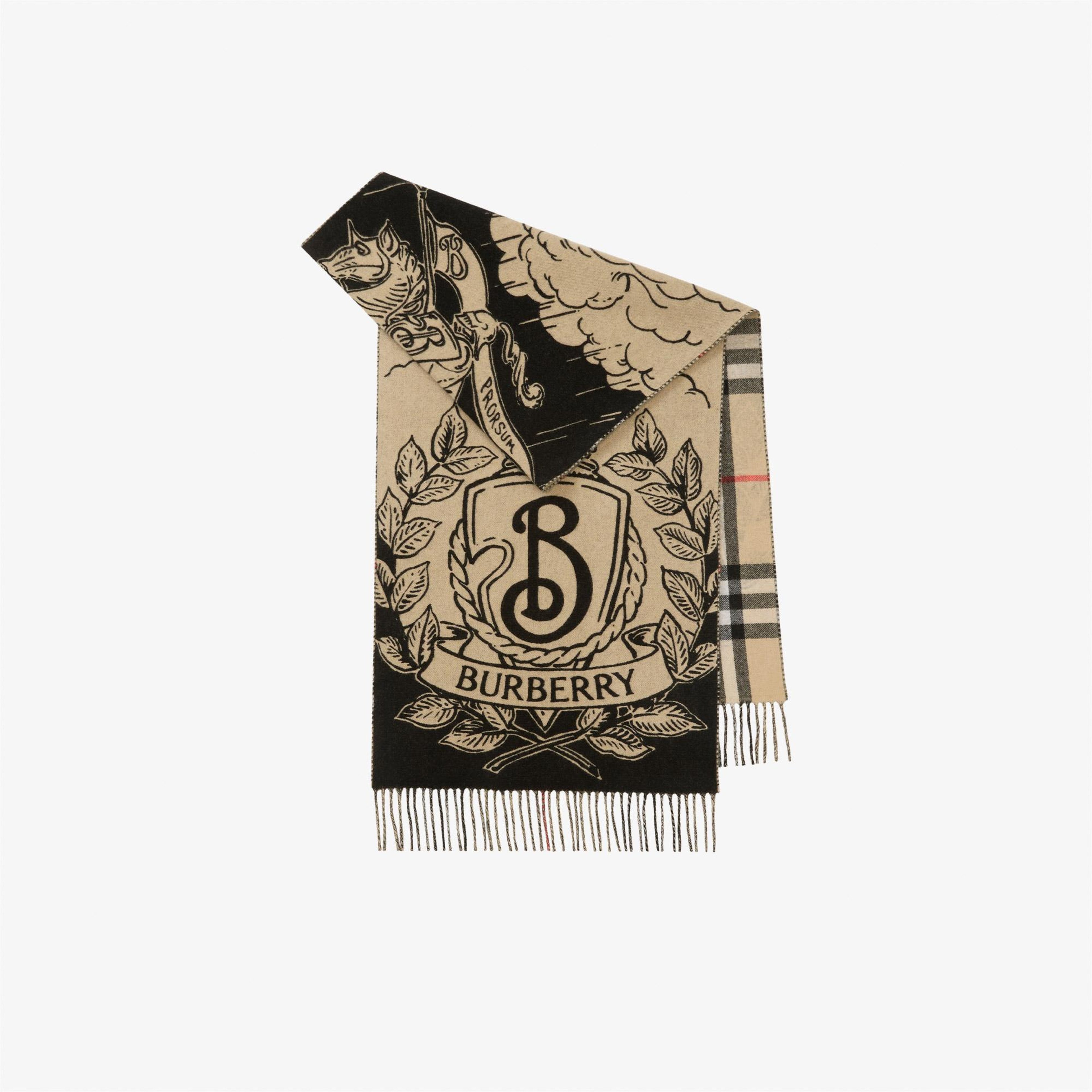 Burberry Stormy Knight Check Kadın Bej Atkı