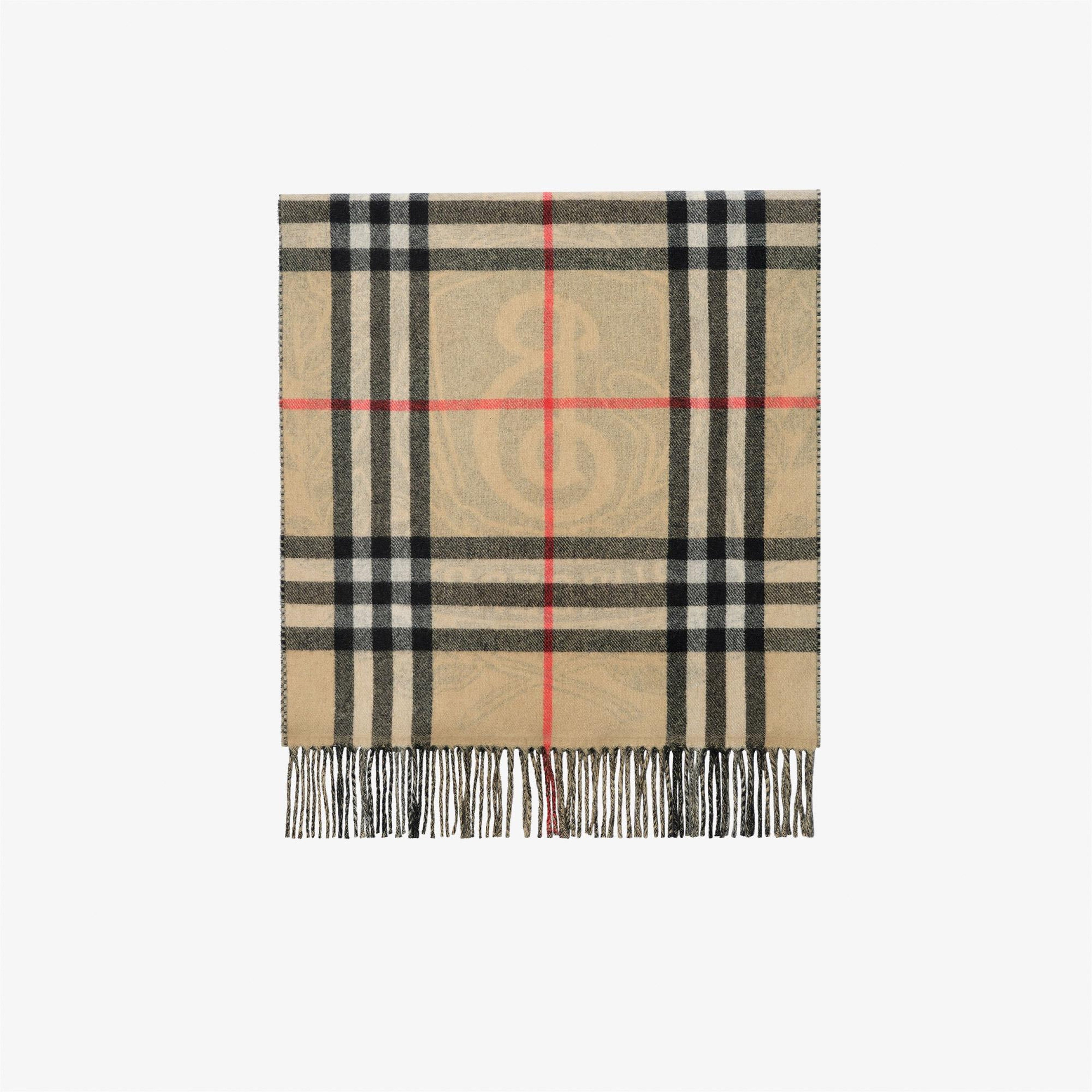 Burberry Stormy Knight Check Kadın Bej Atkı