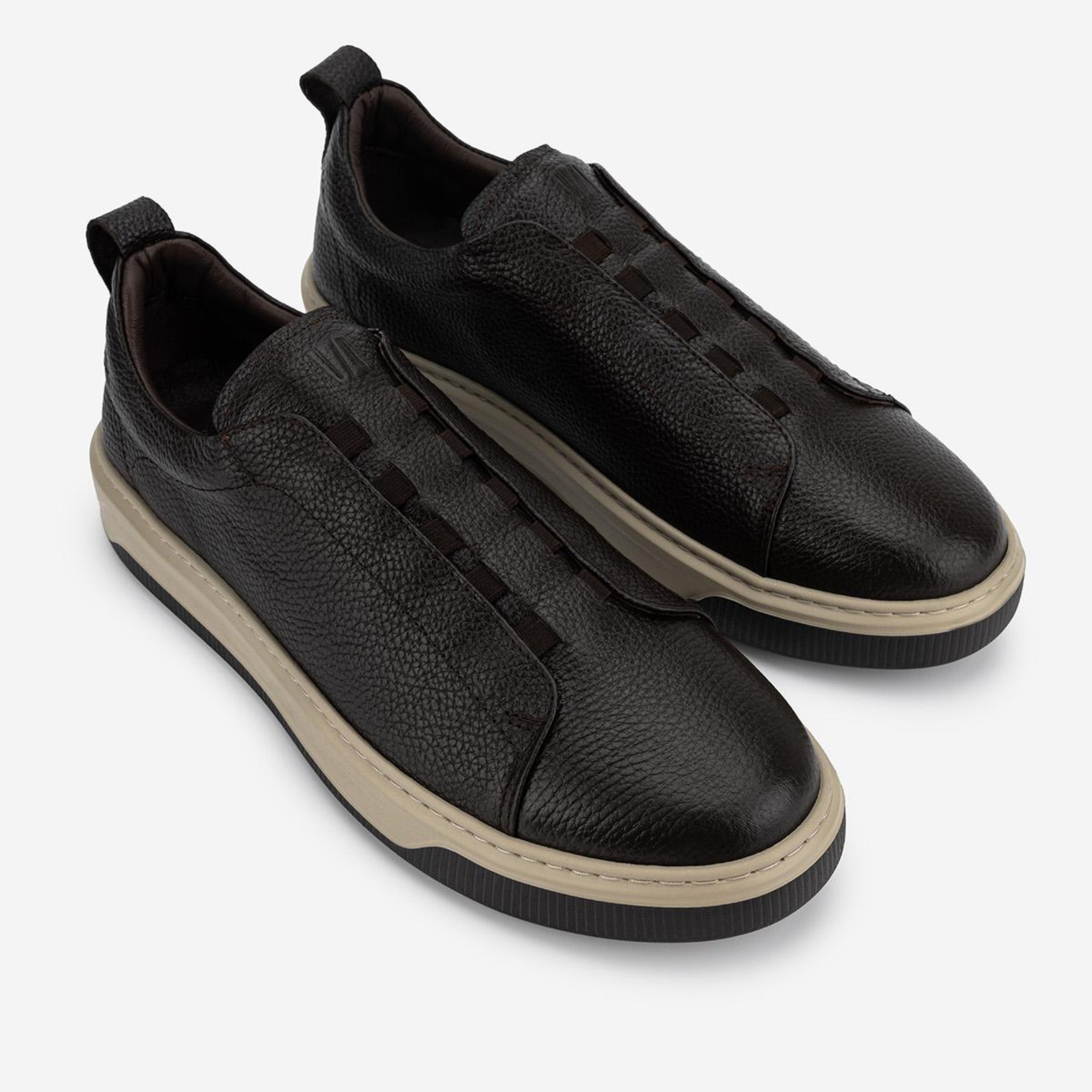 Valmenti Erkek Hakiki Deri Kahverengi Sneakers & Spor Ayakkabı