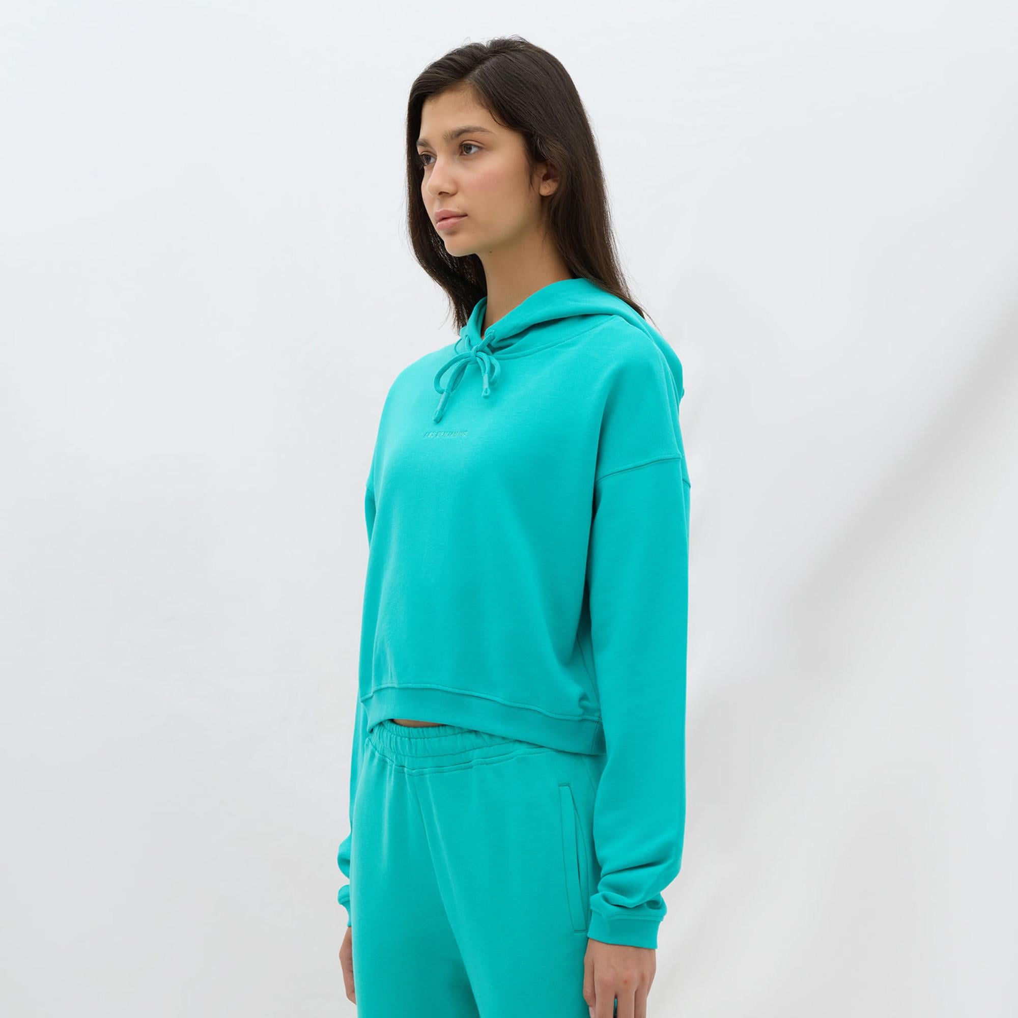Les Benjamins Essential Kadın Yeşil Hoodie