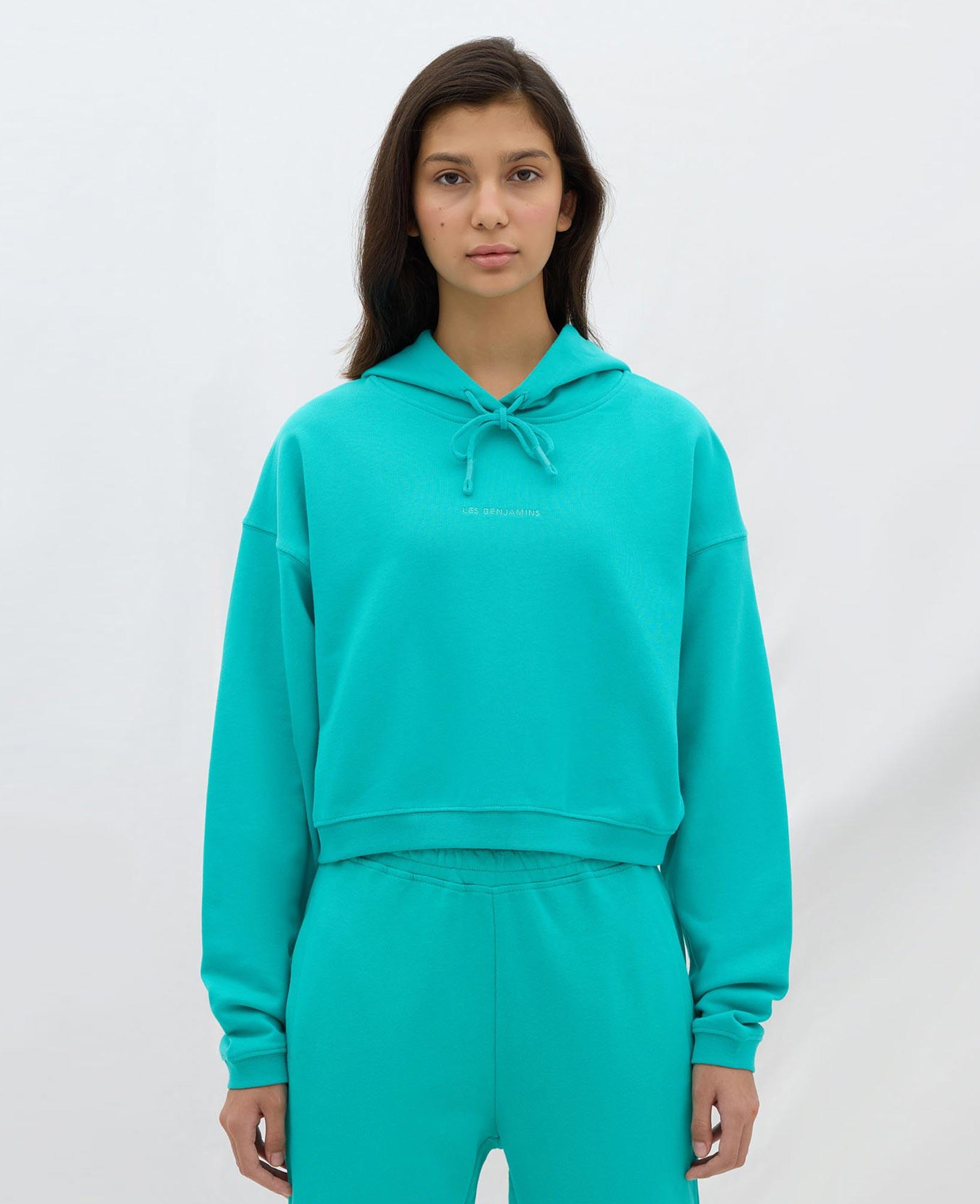 Les Benjamins Essential Kadın Yeşil Hoodie
