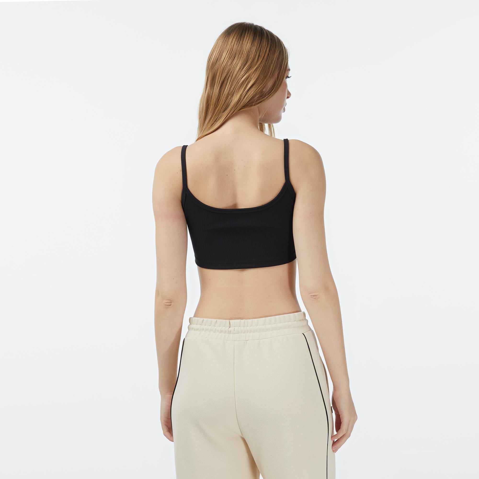 Converse Strappy Kadın Siyah Modal Karışımlı T-Shirt
