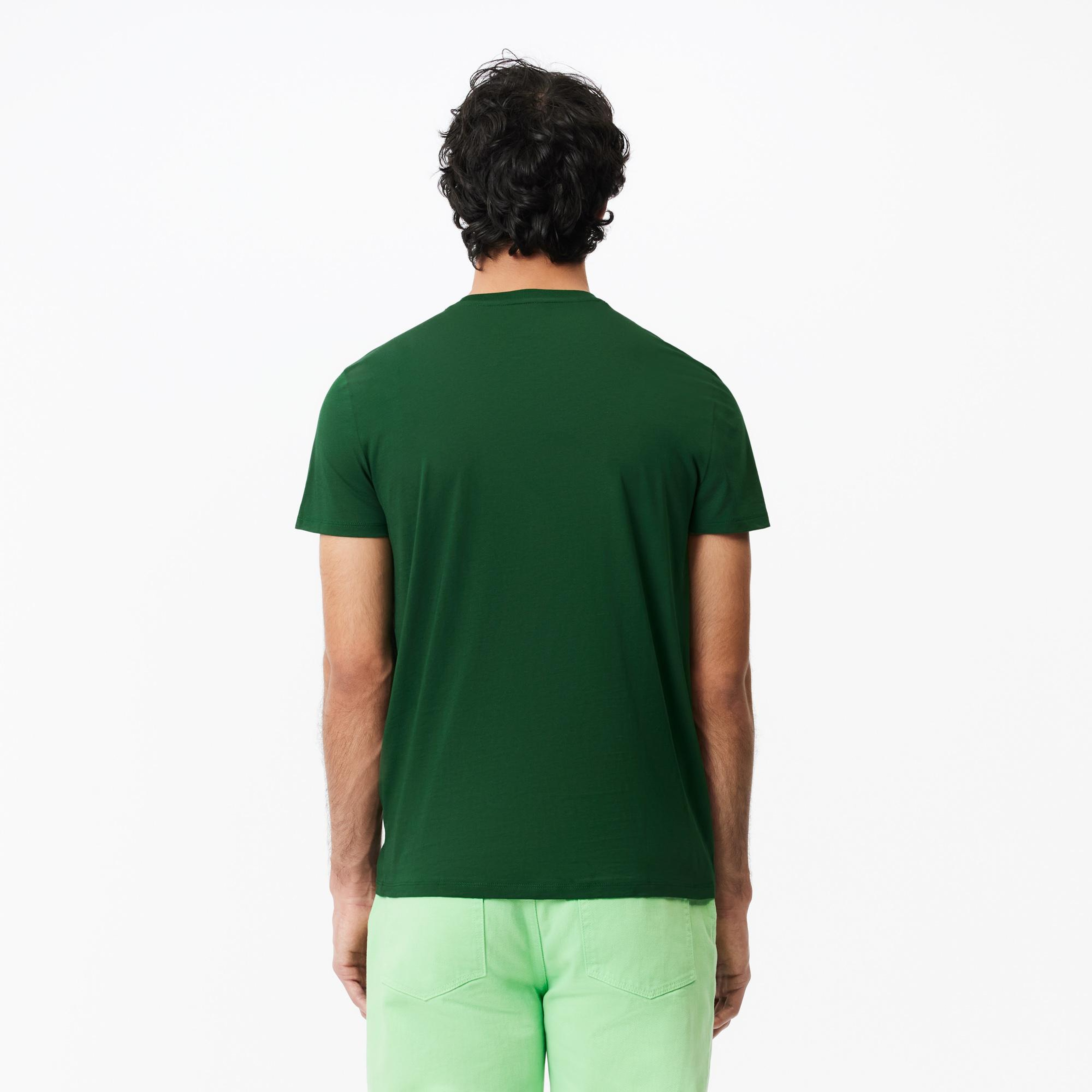 Lacoste Erkek Regular Fit Bisiklet Yaka Koyu Yeşil T-Shirt