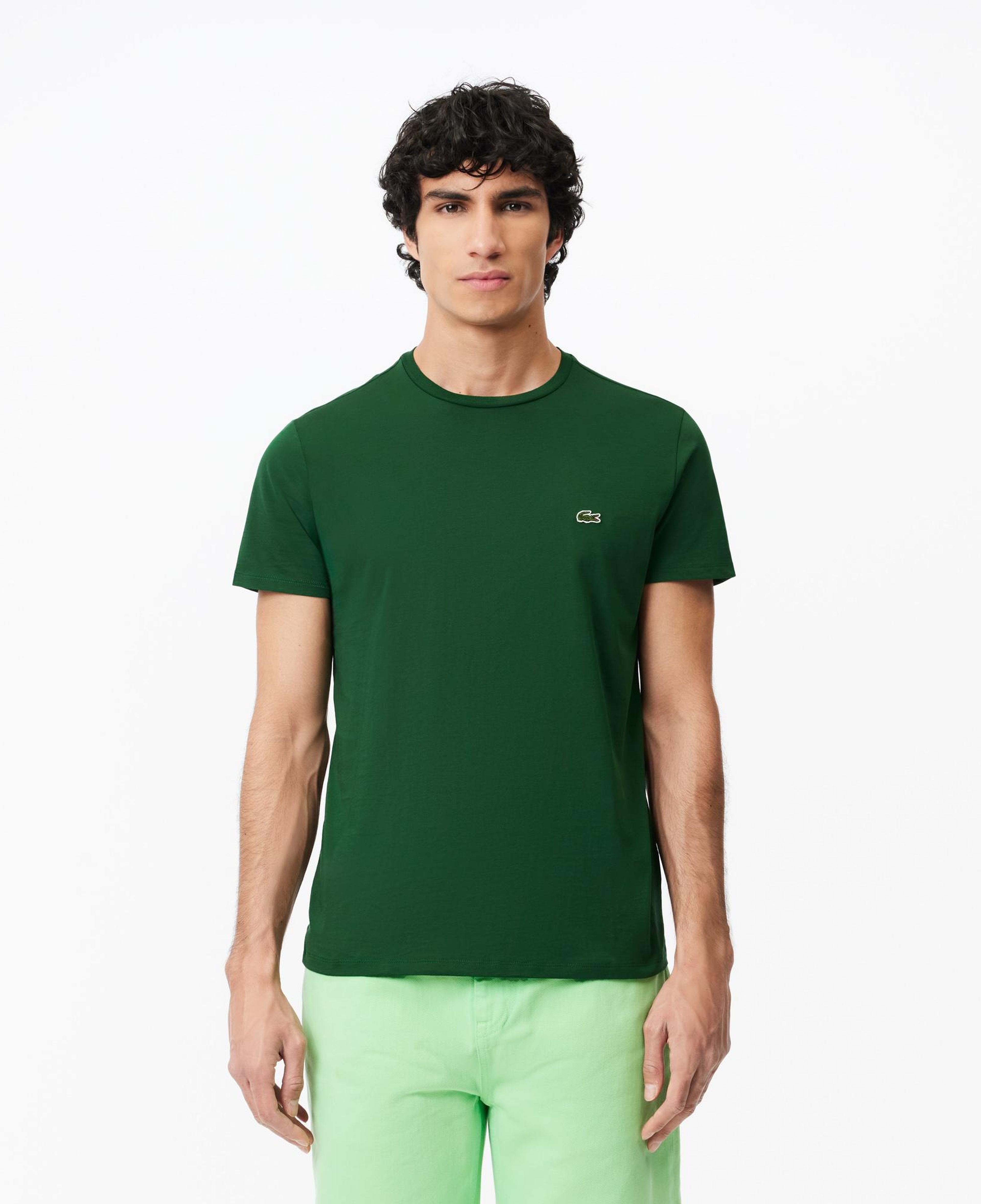 Lacoste Erkek Regular Fit Bisiklet Yaka Koyu Yeşil T-Shirt