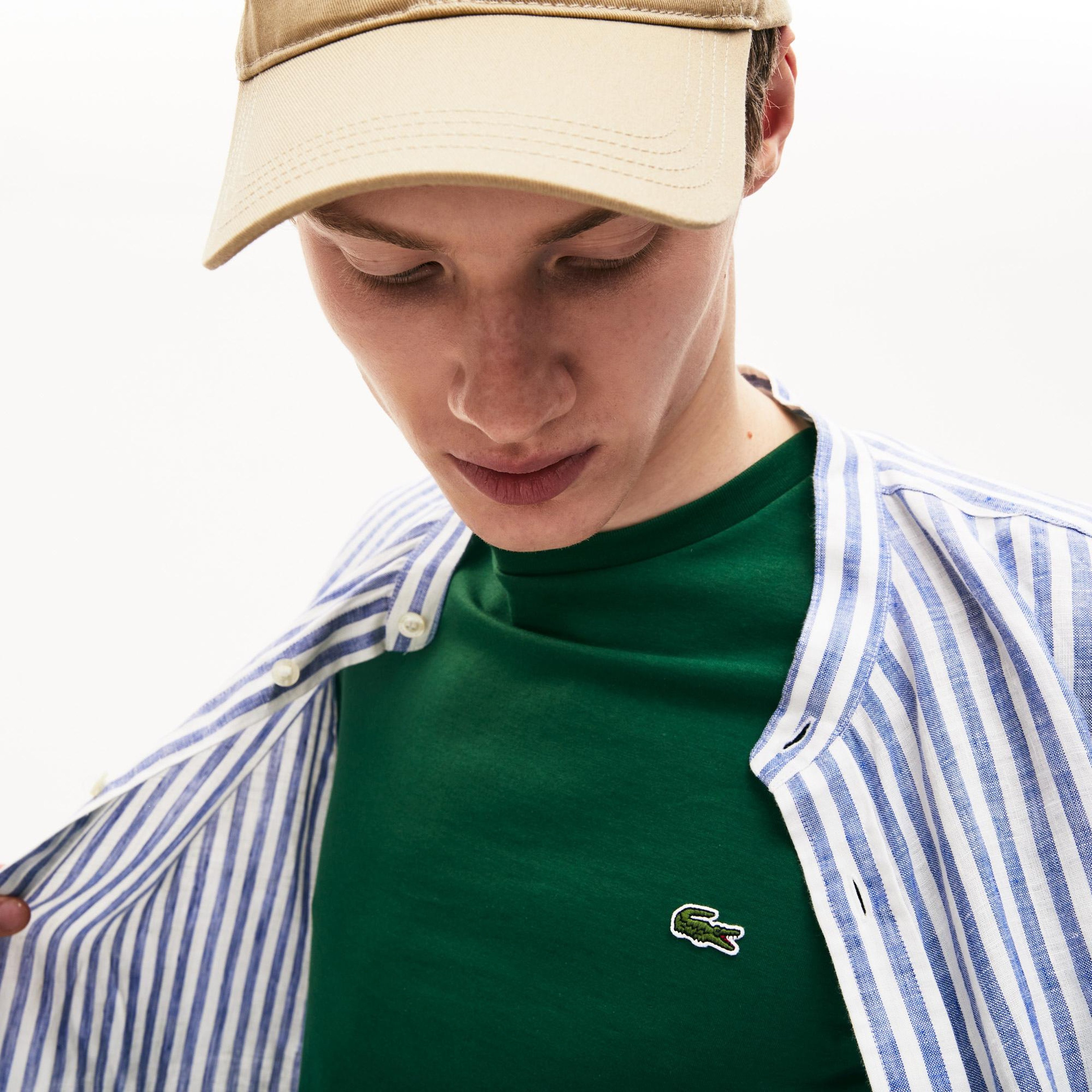 Lacoste Erkek Regular Fit Bisiklet Yaka Koyu Yeşil T-Shirt