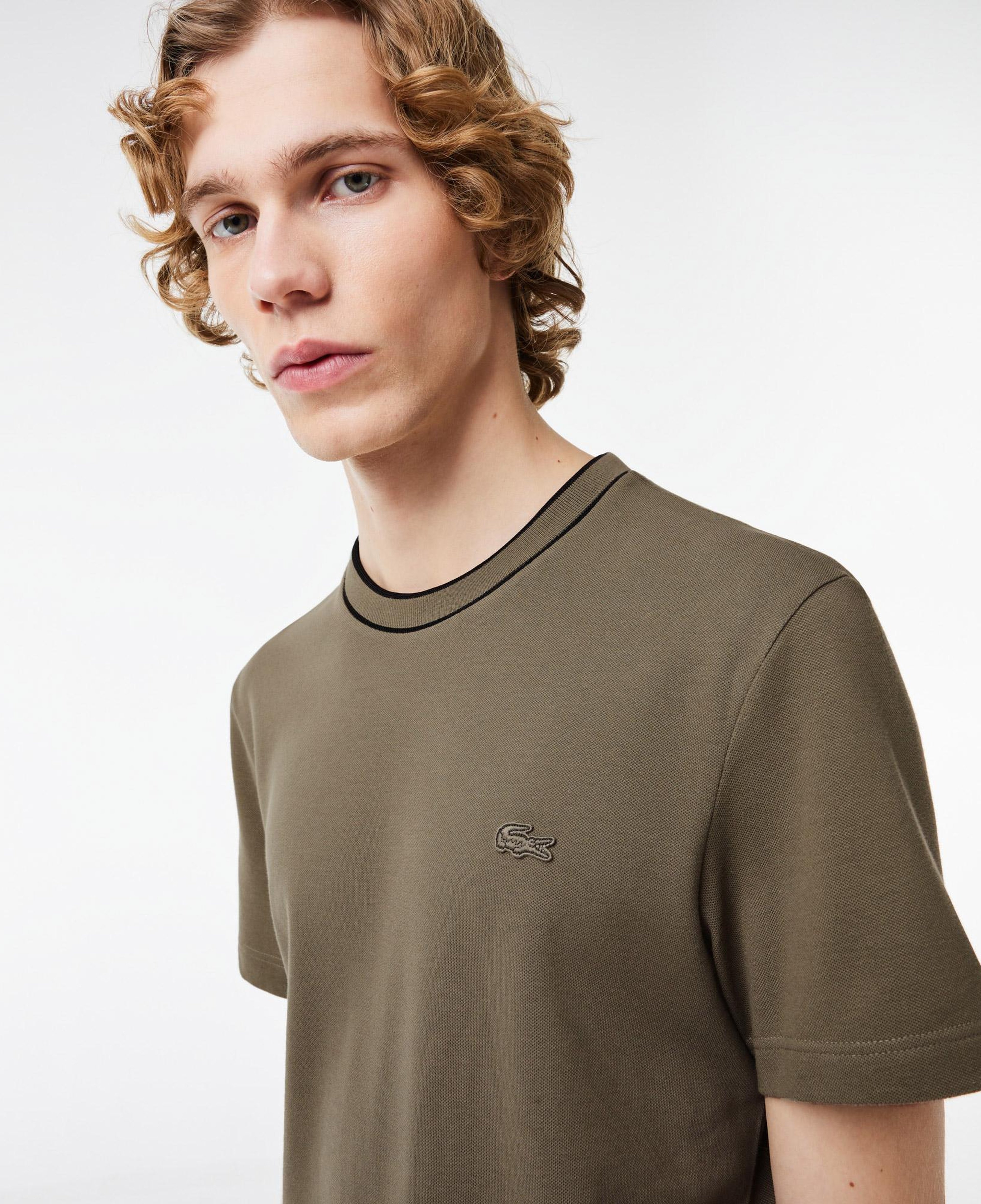 Erkek Regular Fit Bisiklet Yaka Haki T-Shirt