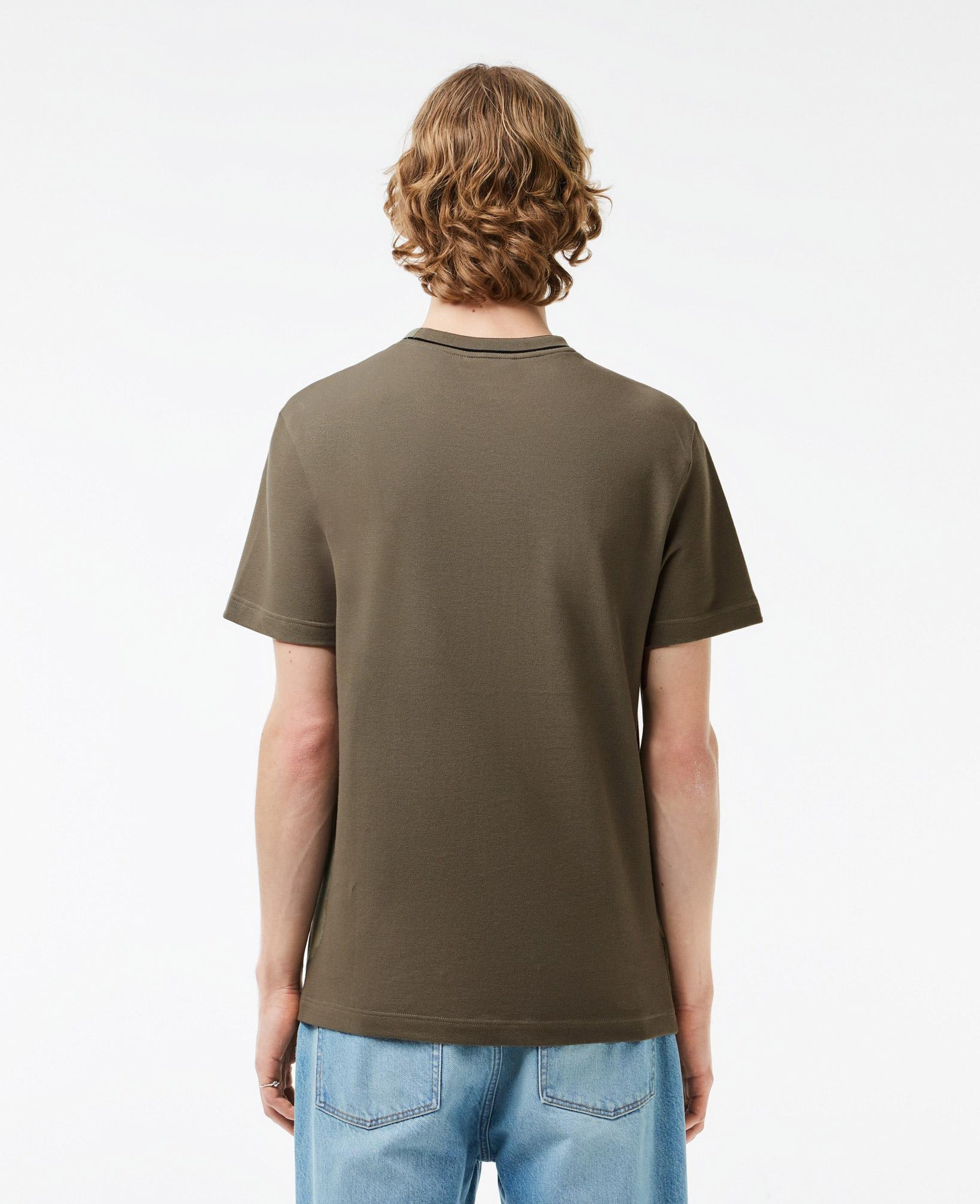 Erkek Regular Fit Bisiklet Yaka Haki T-Shirt