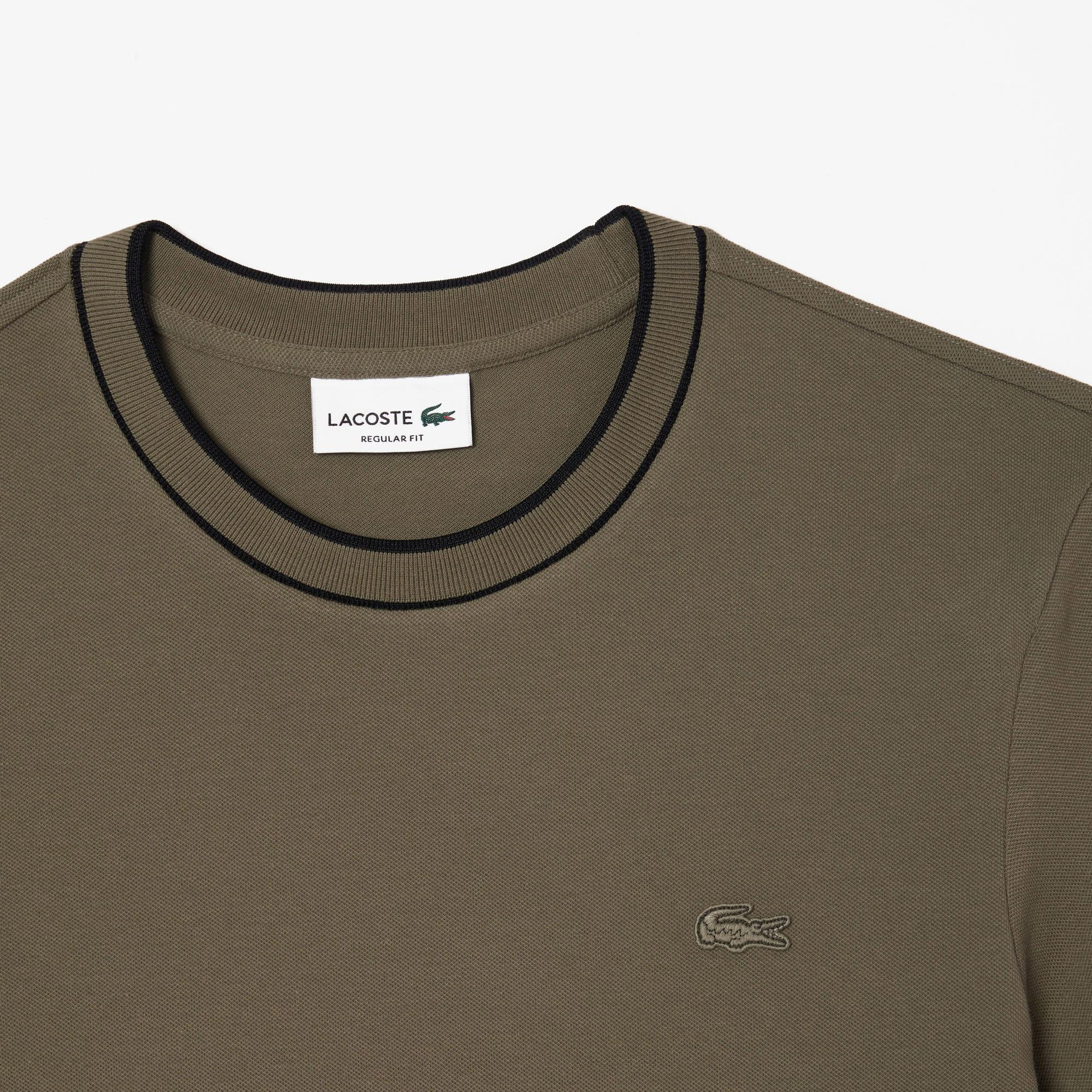 Erkek Regular Fit Bisiklet Yaka Haki T-Shirt