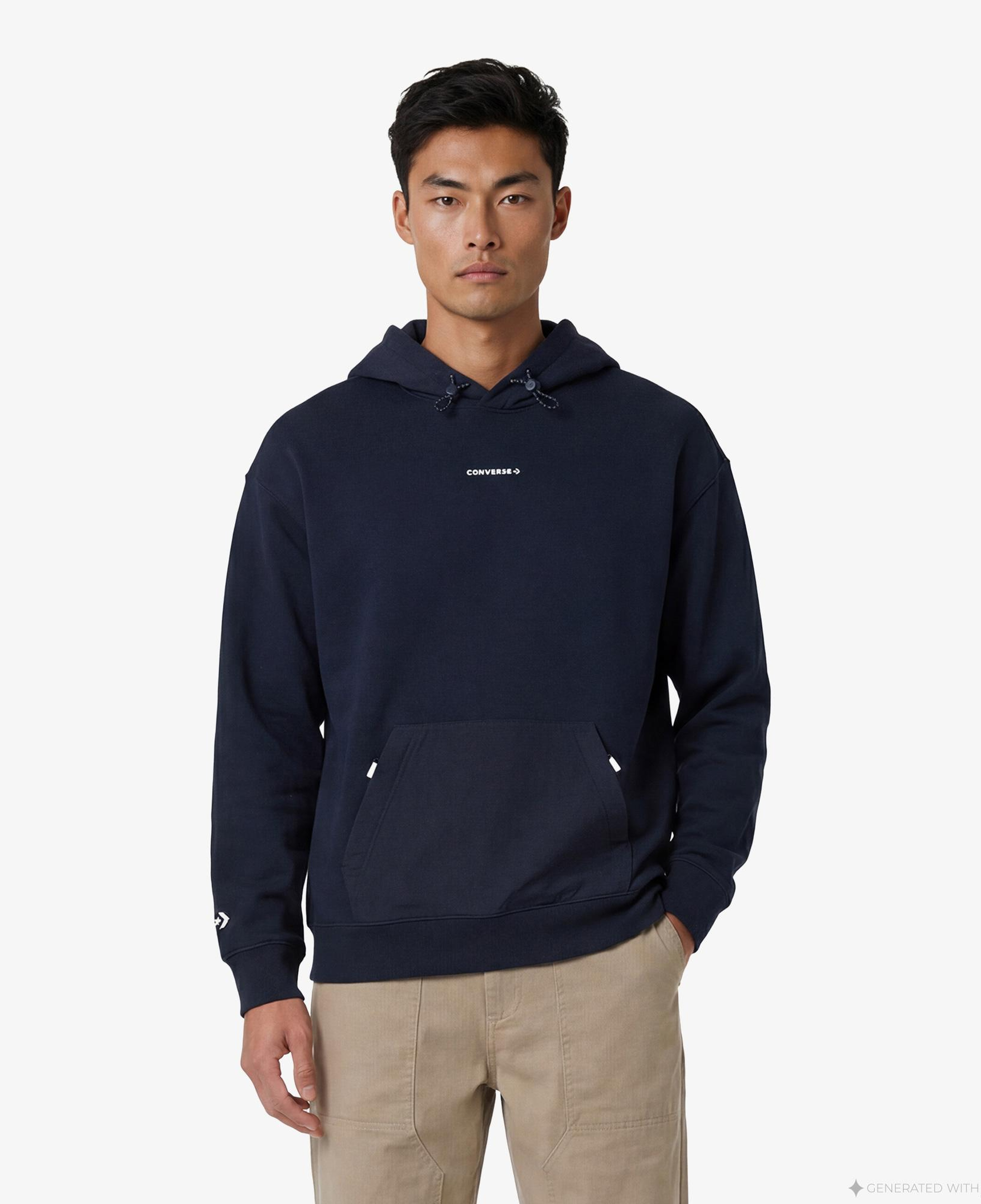 Converse Wordmark Erkek Siyah Hoodie