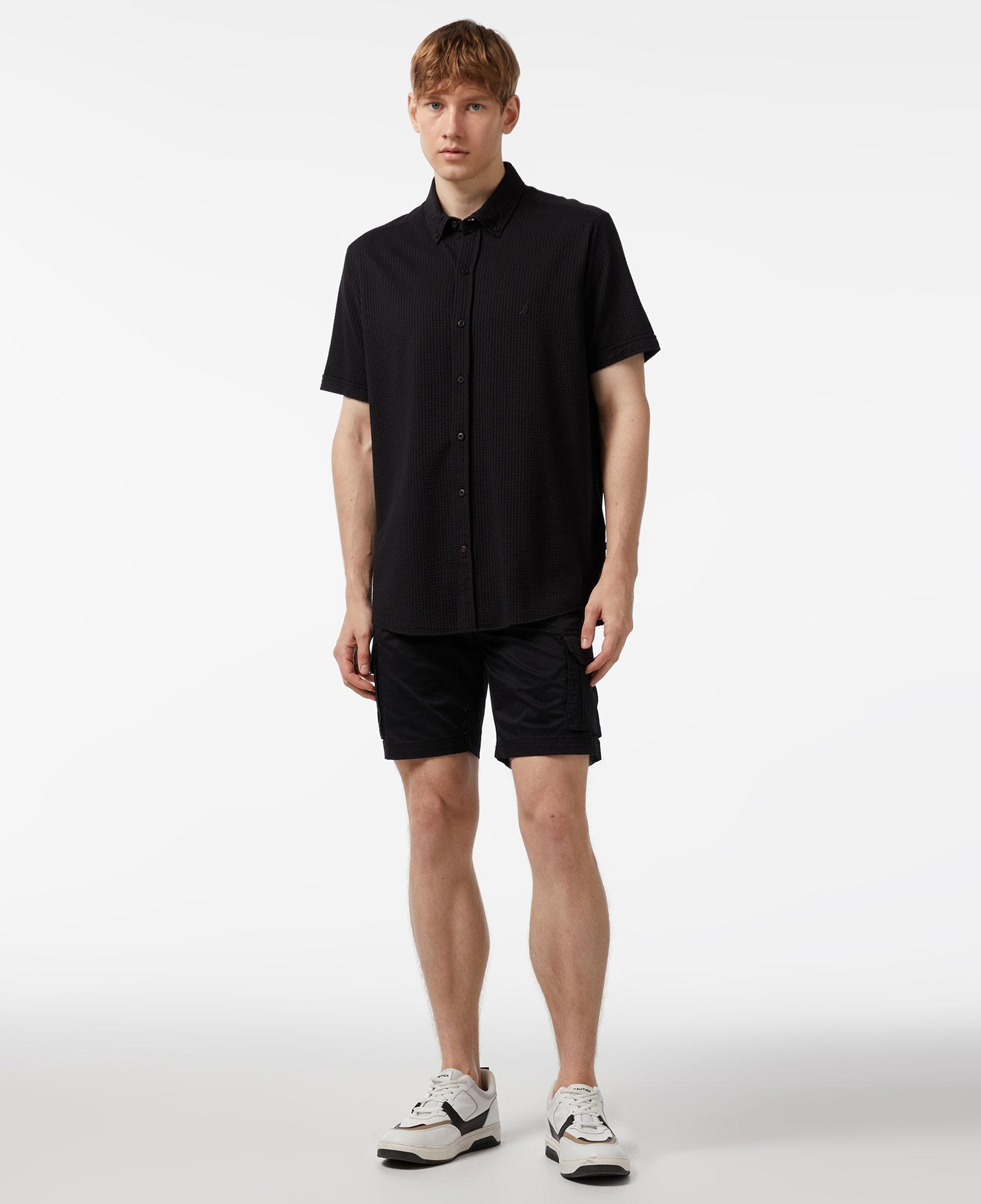 Nautica Erkek Siyah Classic Fit Kısa Kollu Gömlek