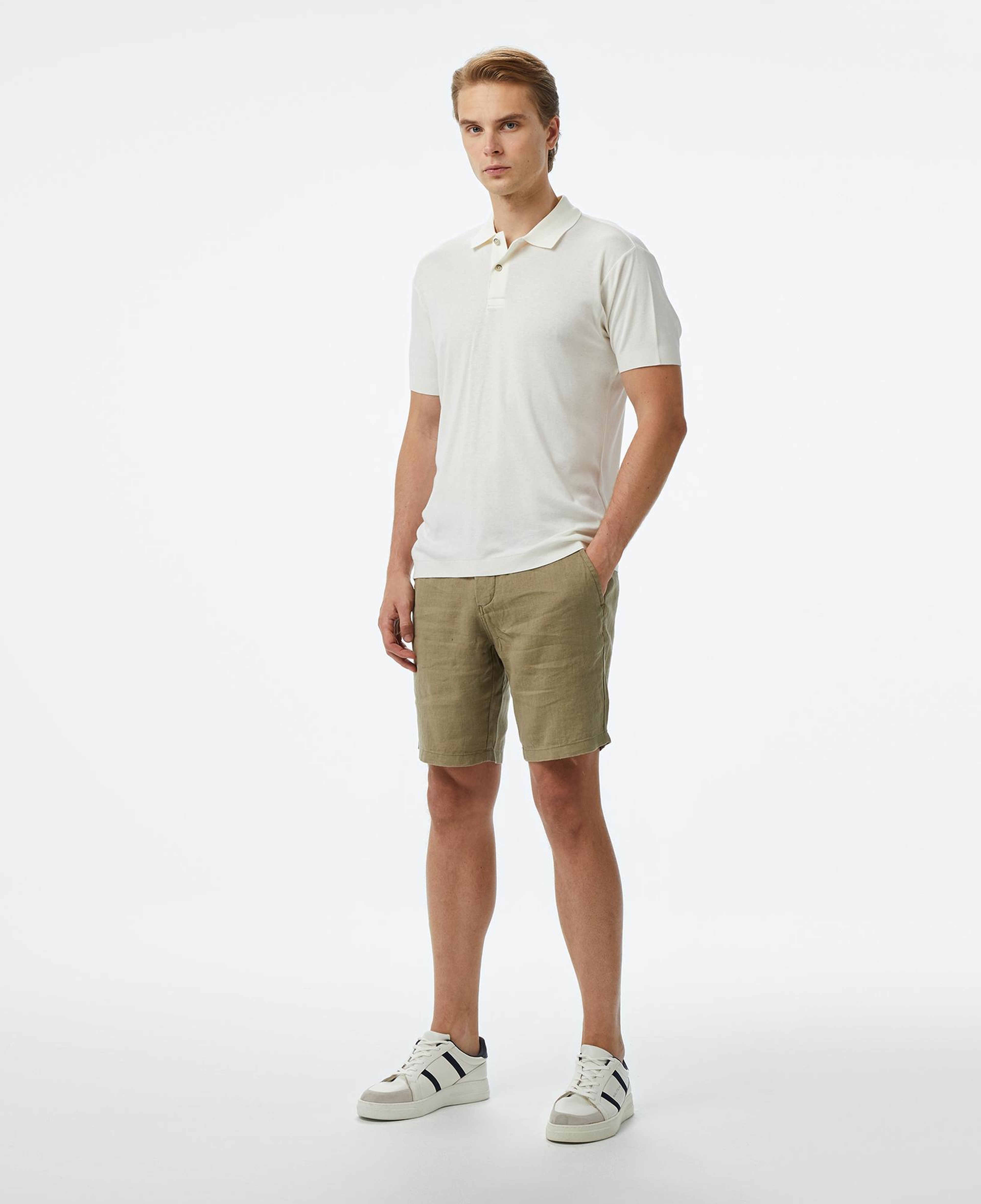 Nautica Erkek Ekru Classic Fit Modal Karışımlı Polo