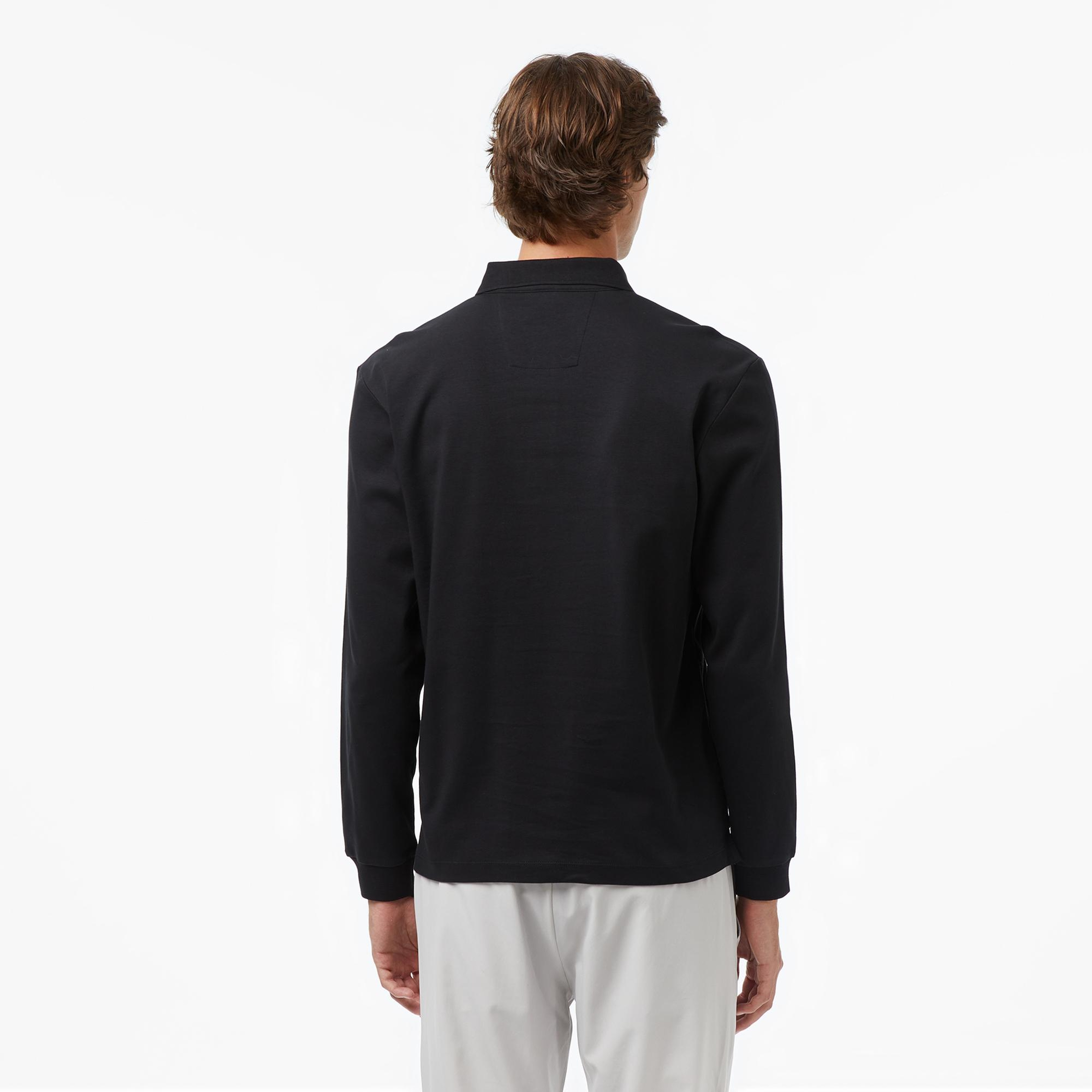 Nautica Erkek Siyah Classic Fit Uzun Kollu Polo