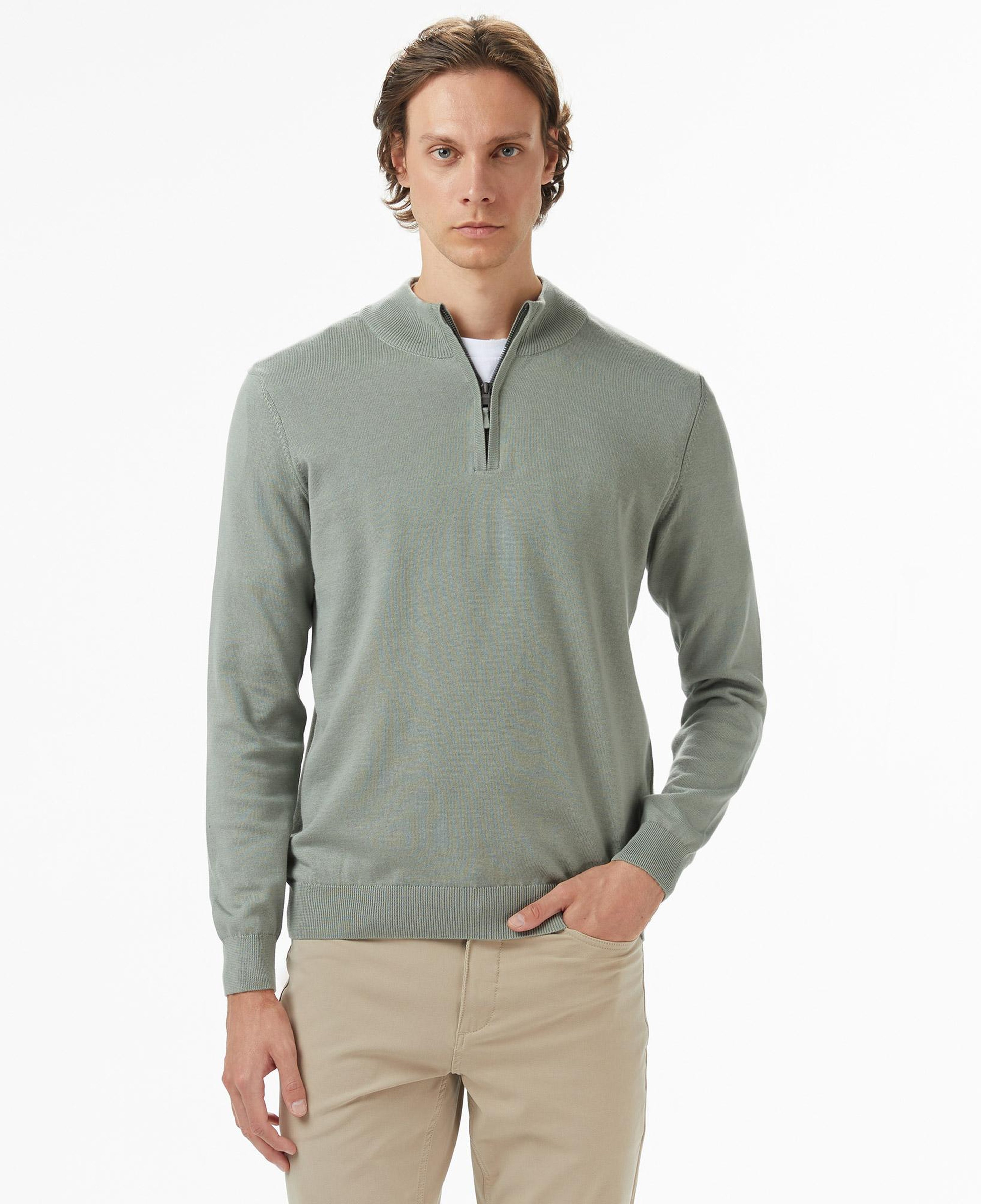 Nautica Erkek Yeşil Classic Fit Kazak