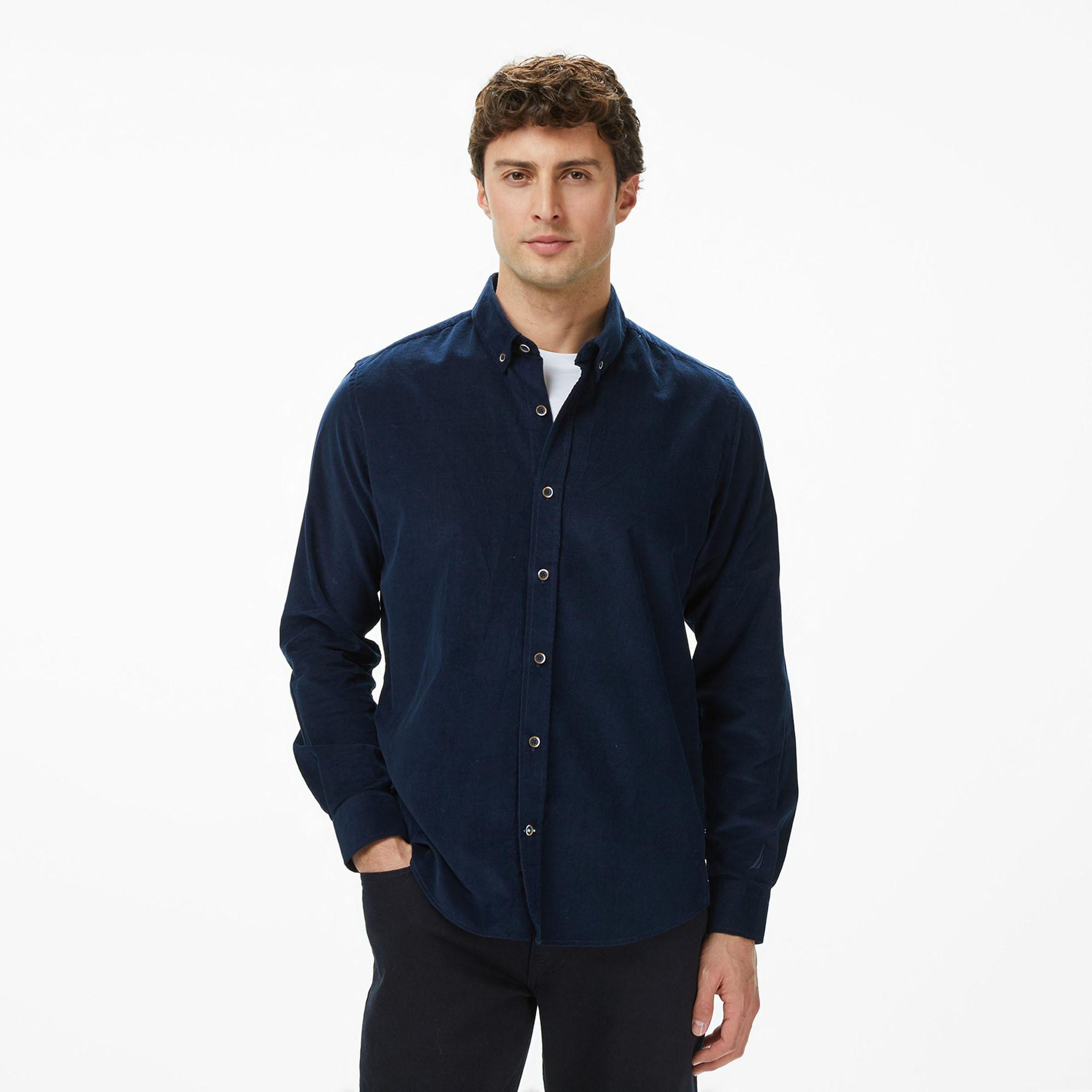 Nautica Erkek Lacivert Classic Fit Gömlek