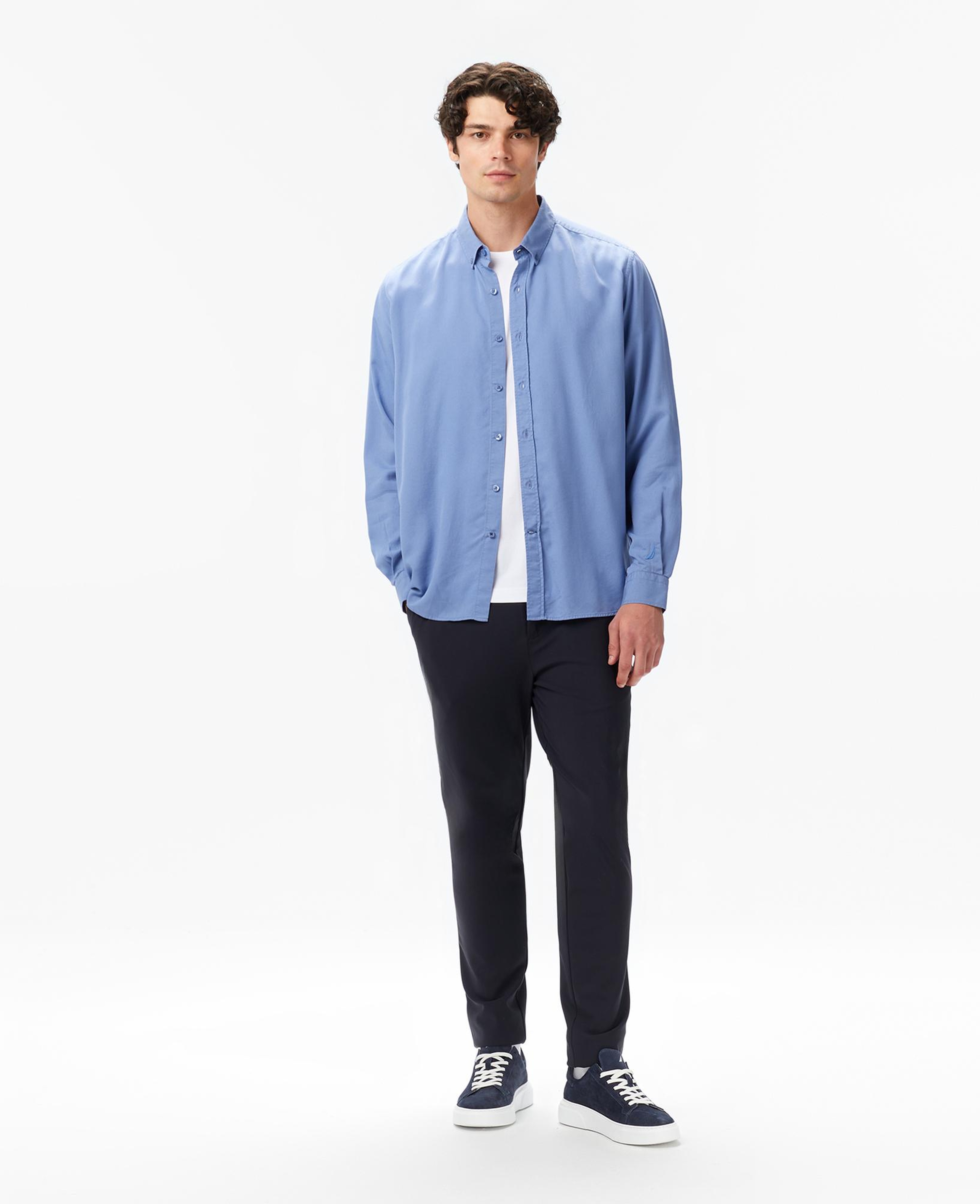 Nautica Erkek Mavi Classic Fit Gömlek