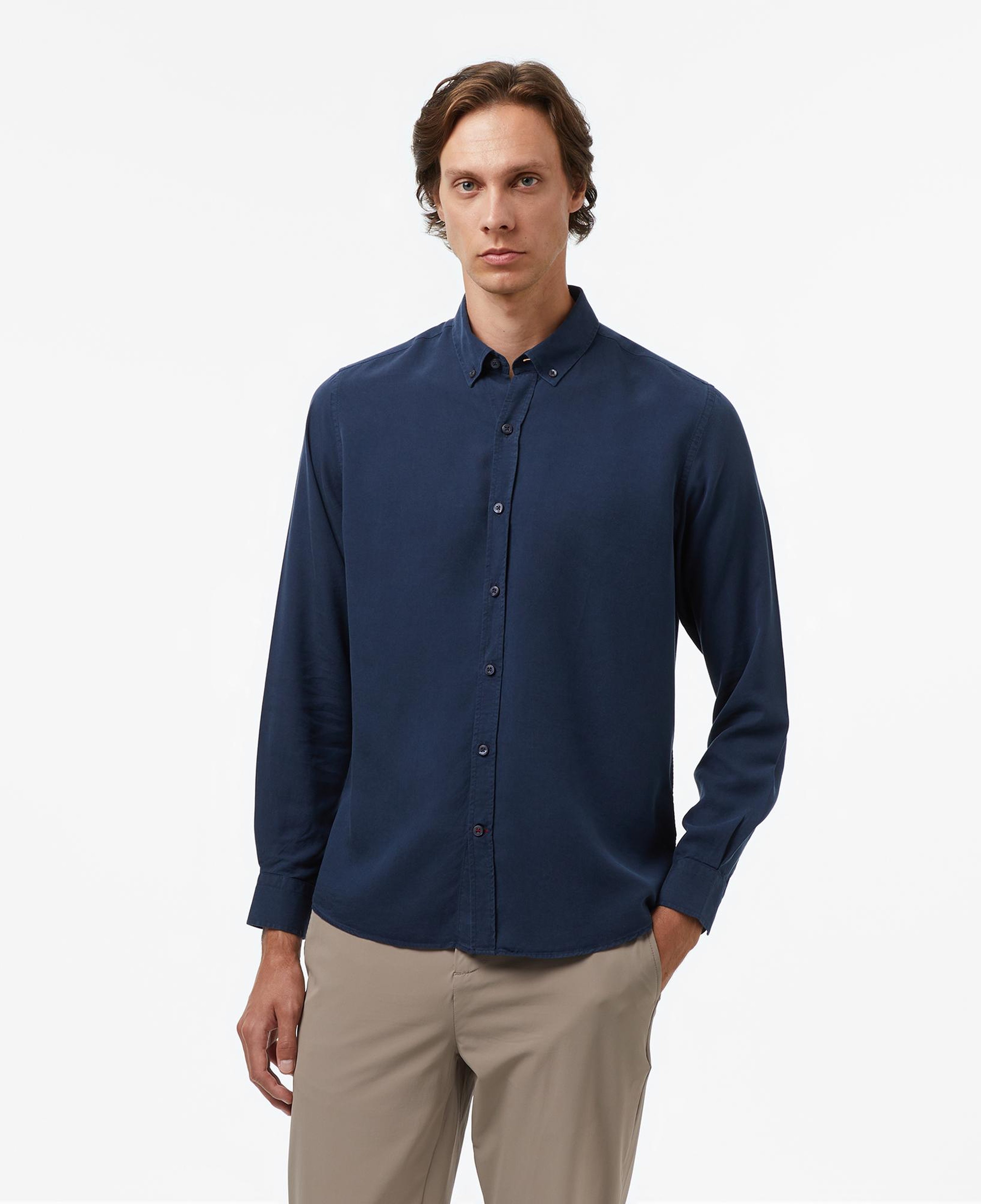 Nautica Erkek Lacivert Classic Fit Gömlek