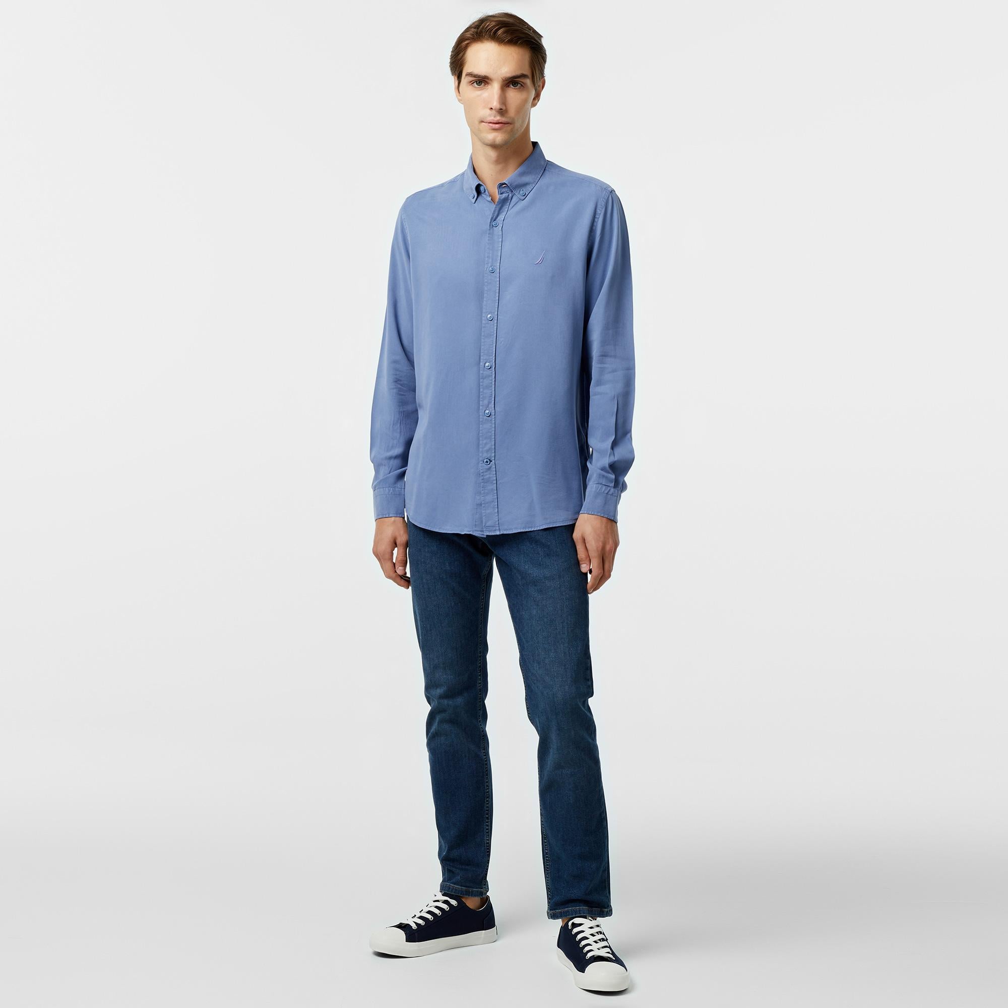 Nautica Erkek Mavi Classic Fit Gömlek