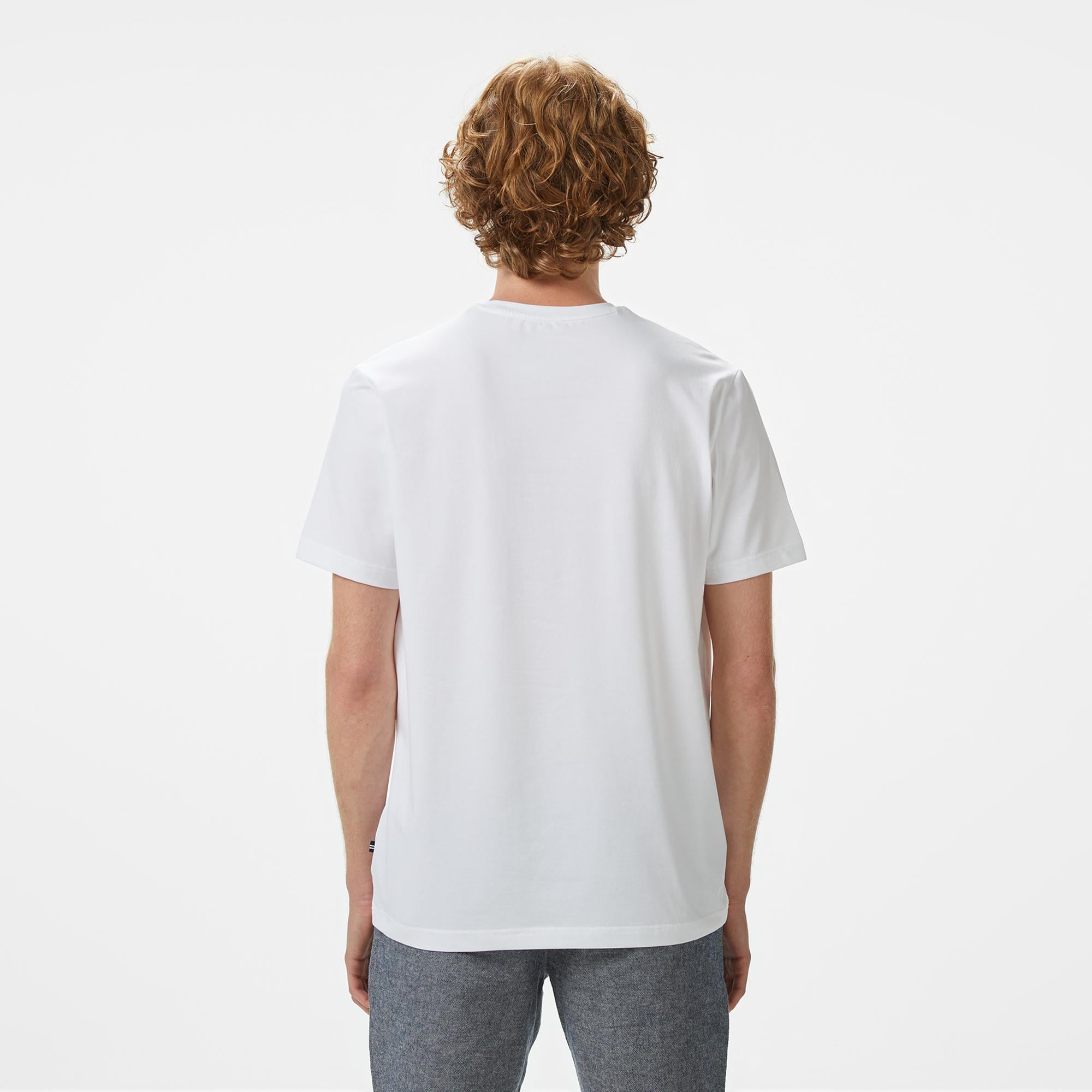 Nautica Erkek Beyaz Classic Fit T-Shirt