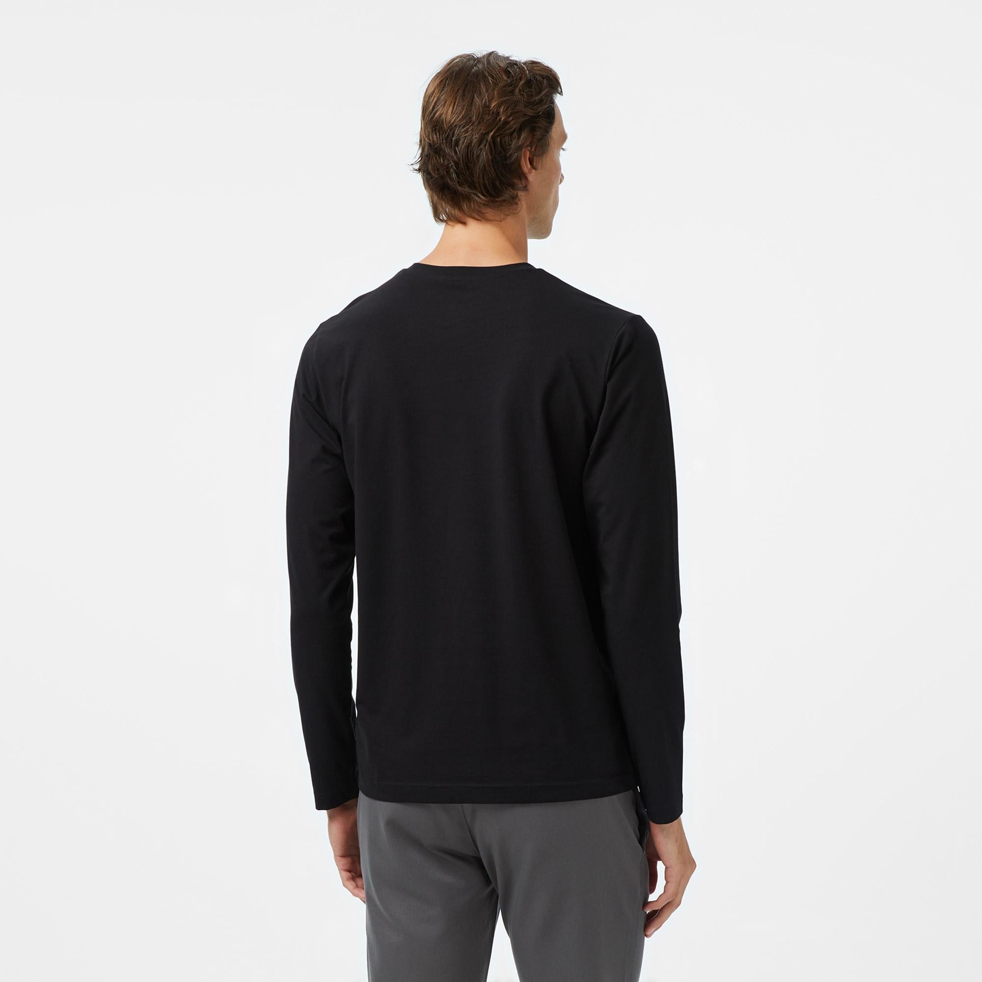 Nautica Erkek Siyah Classic Fit Uzun Kollu T-Shirt