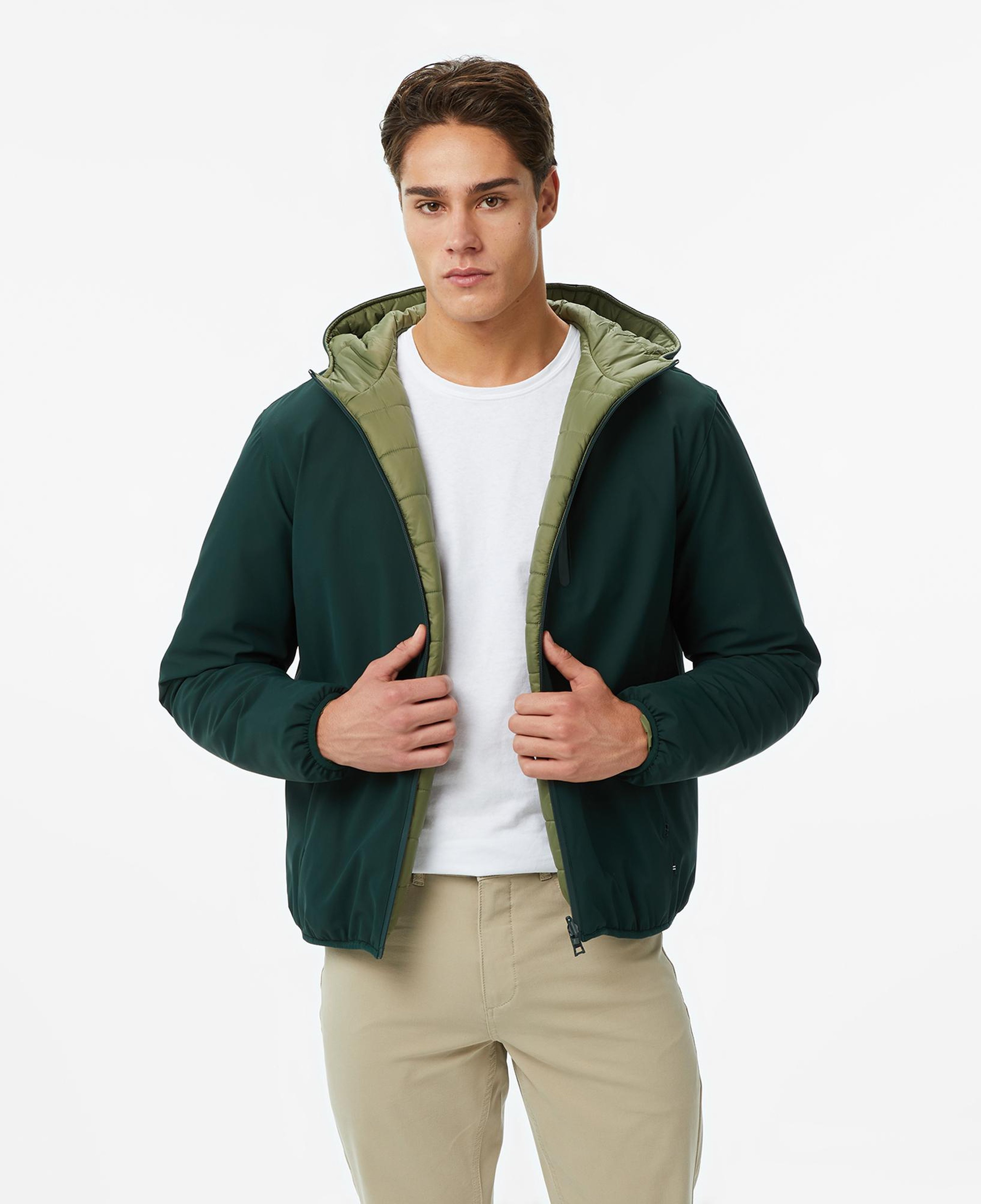 Nautica Erkek Yeşil Regular Fit Çift Taraflı Mont