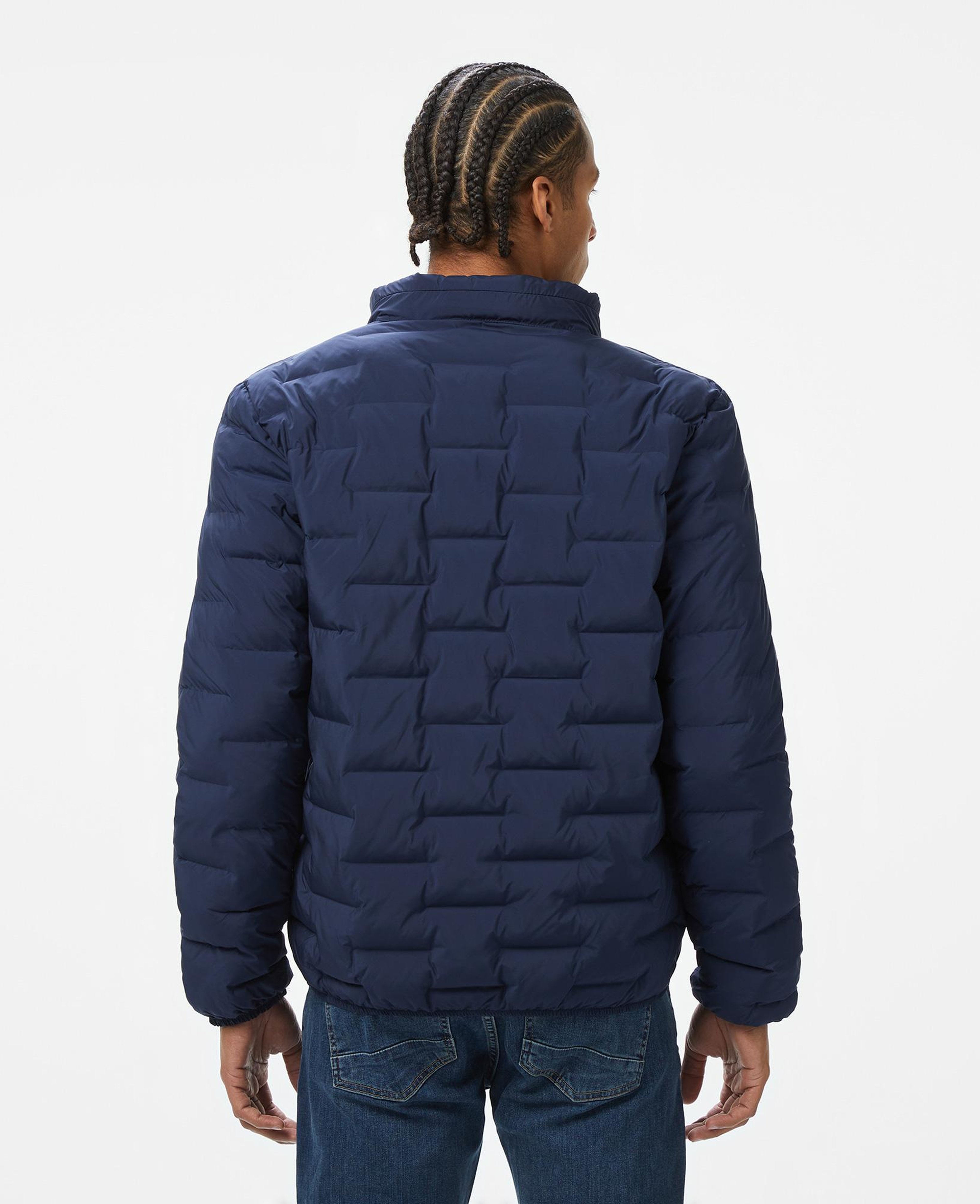 Nautica Erkek Lacivert Standart Fit Dik Yaka Mont
