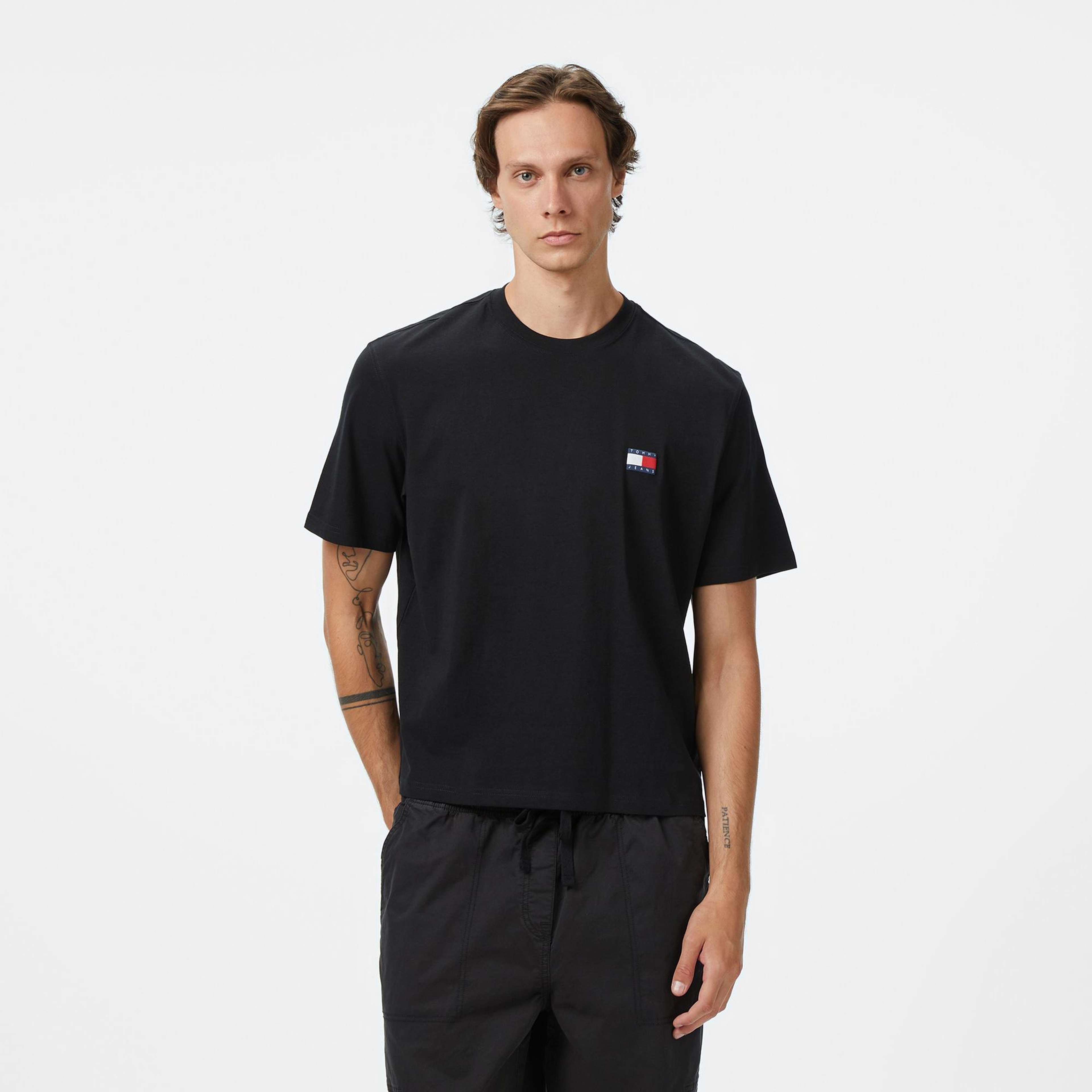 Tommy Jeans 90's Flag Erkek Siyah T-Shirt