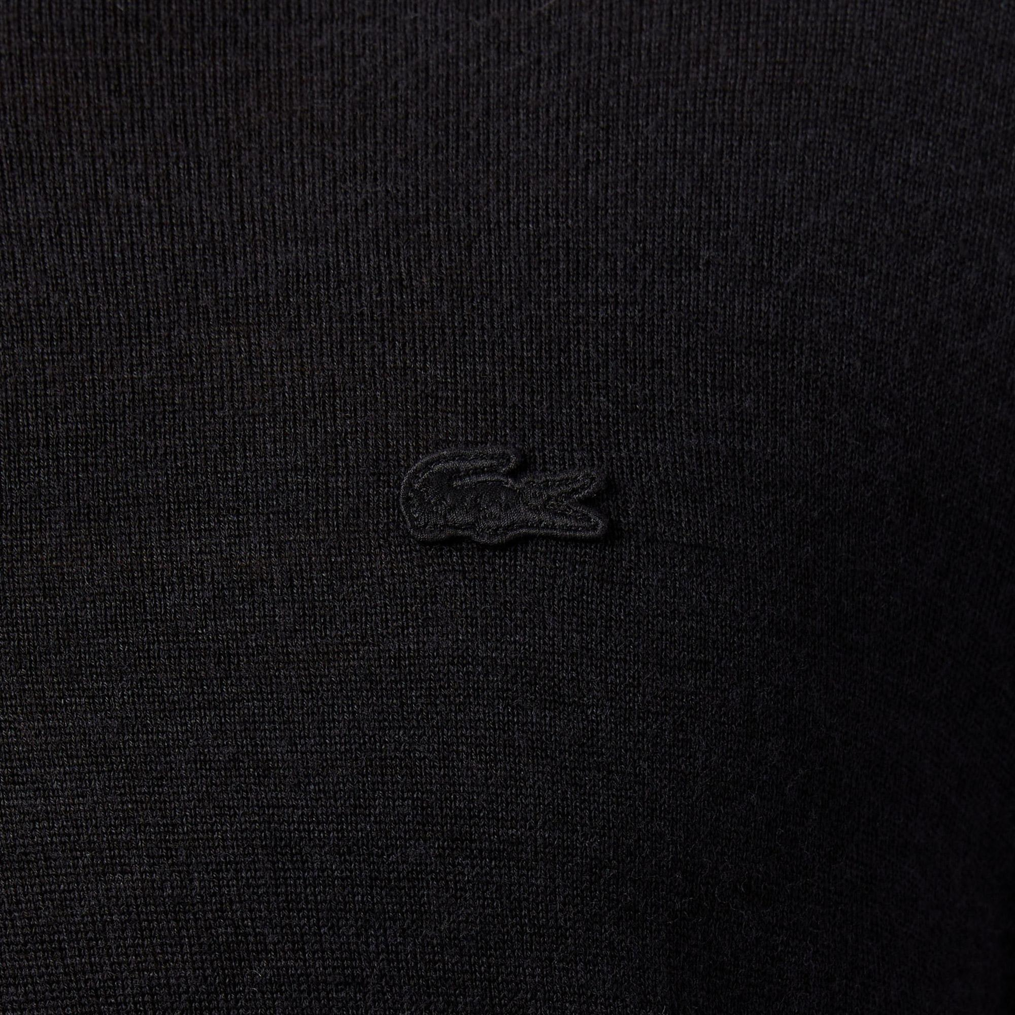 Erkek Classic Fit Polo Yaka Siyah Kazak